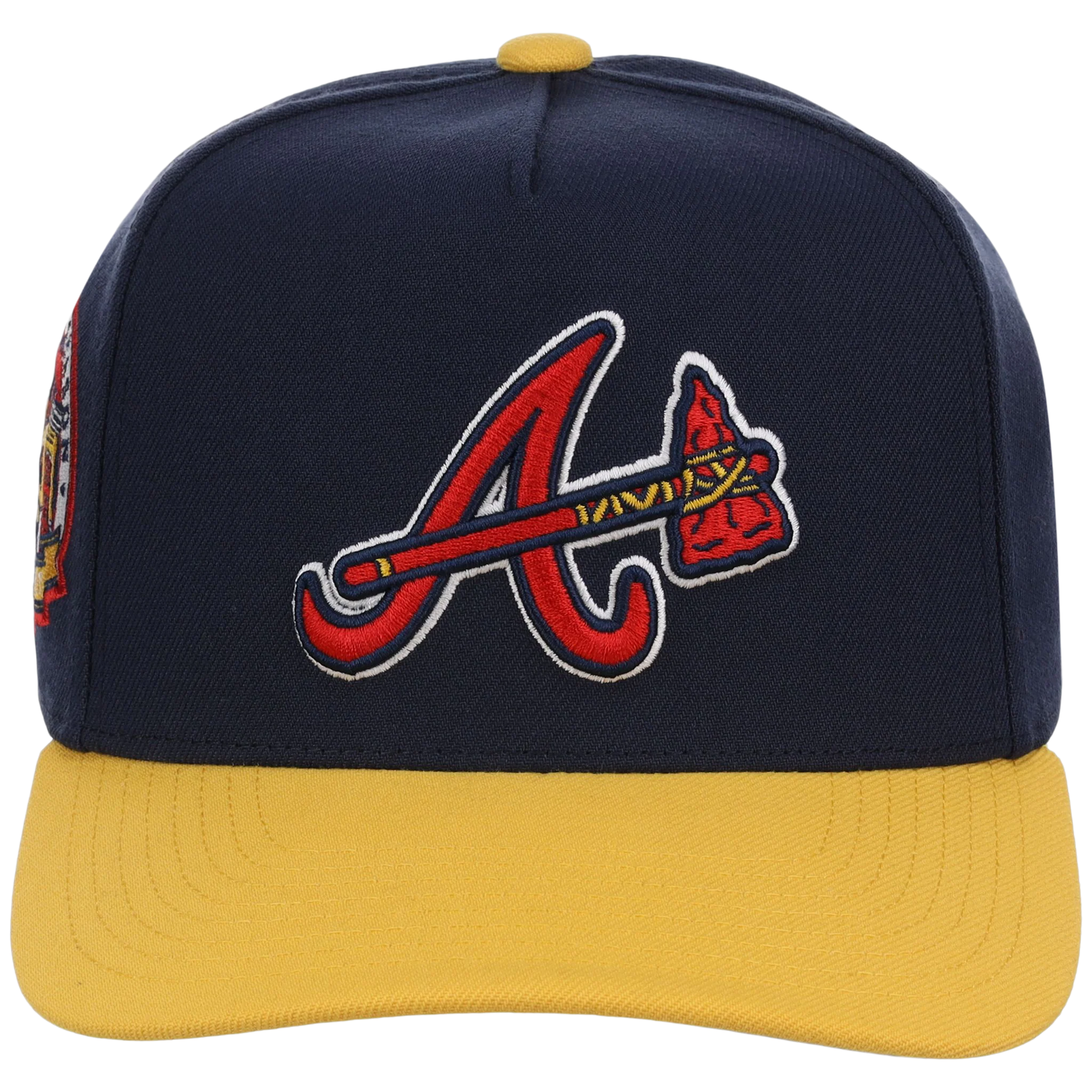 Atlanta Braves Mitchell & Ness MLB 'Era Flip' Heritage Series Pro Pinch - Navy/Yellow - Image 5