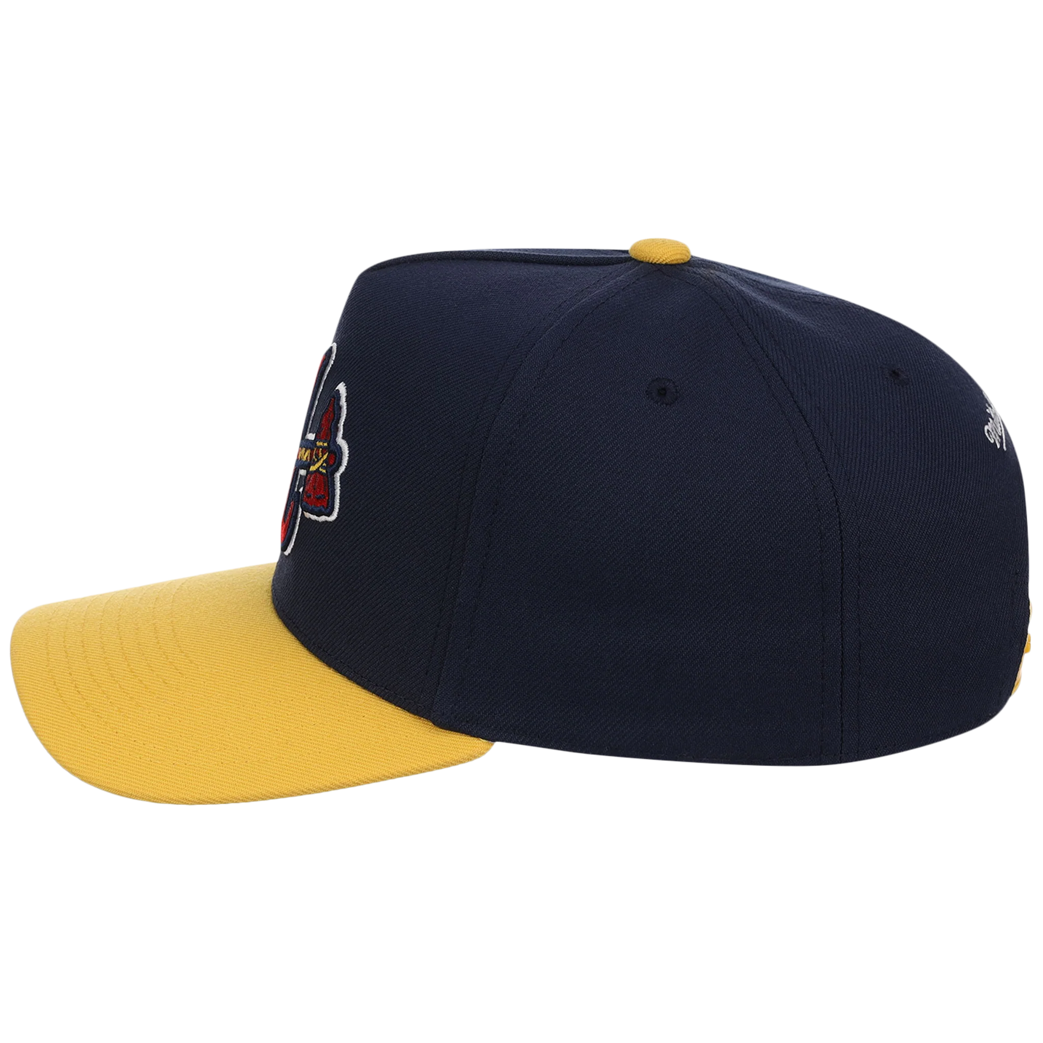 Atlanta Braves Mitchell & Ness MLB 'Era Flip' Heritage Series Pro Pinch - Navy/Yellow - Image 6