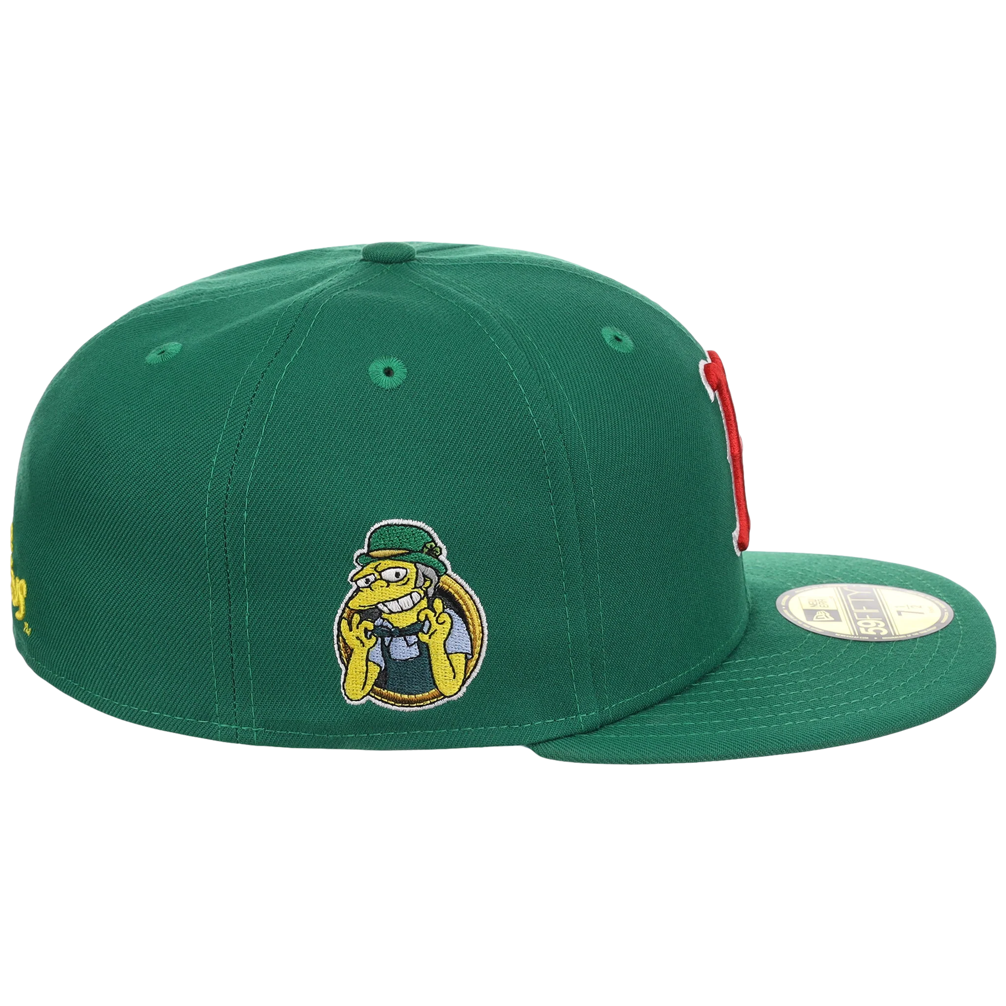 Boston Red Sox MLB Simpsons Localized New Era 59FIFTY - Mo - Kelly Green/Kelly Green - Image 3