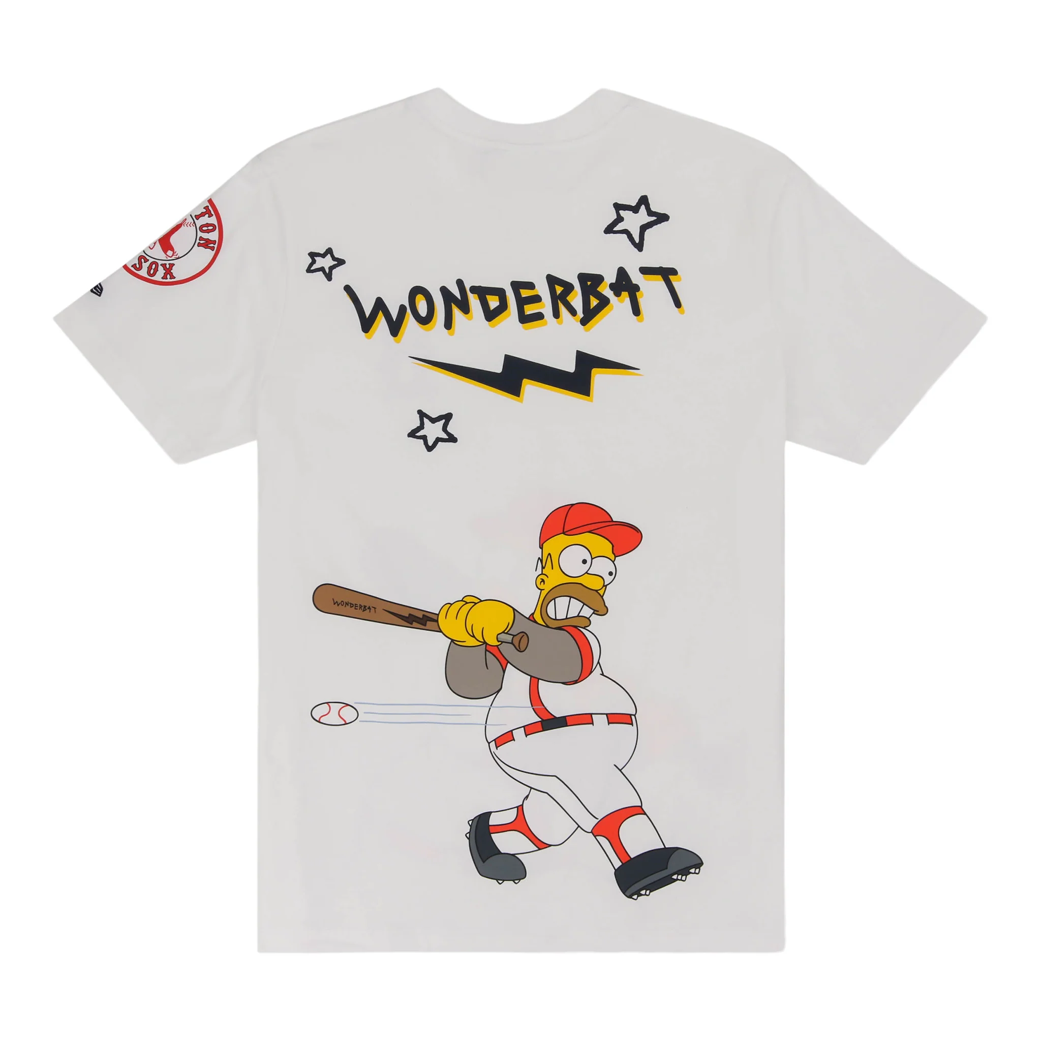 Boston Red Sox MLB Simpsons 'Wonderbat' New Era T-Shirt - Image 2