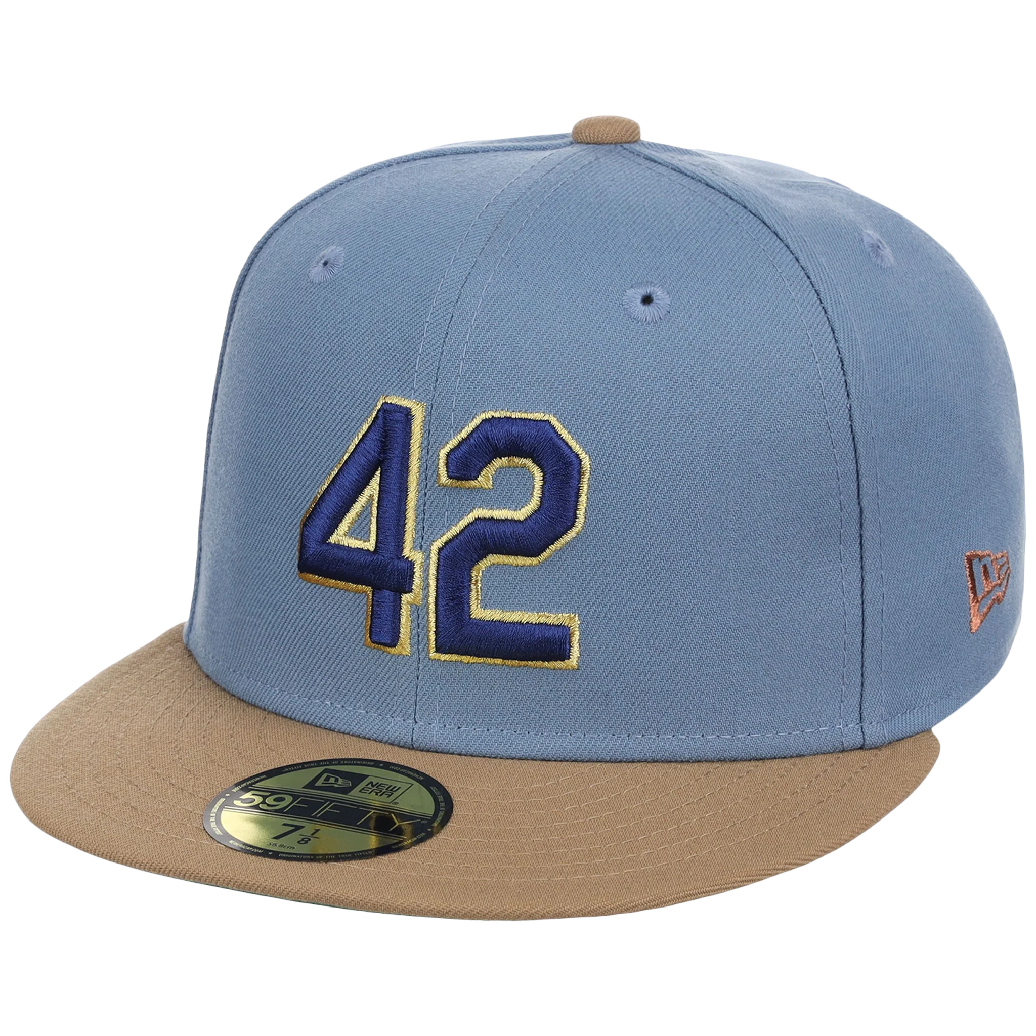 Brooklyn Dodgers 42 Legacy Pack New Era 59FIFTY - Light Blue/Khaki - Image 4