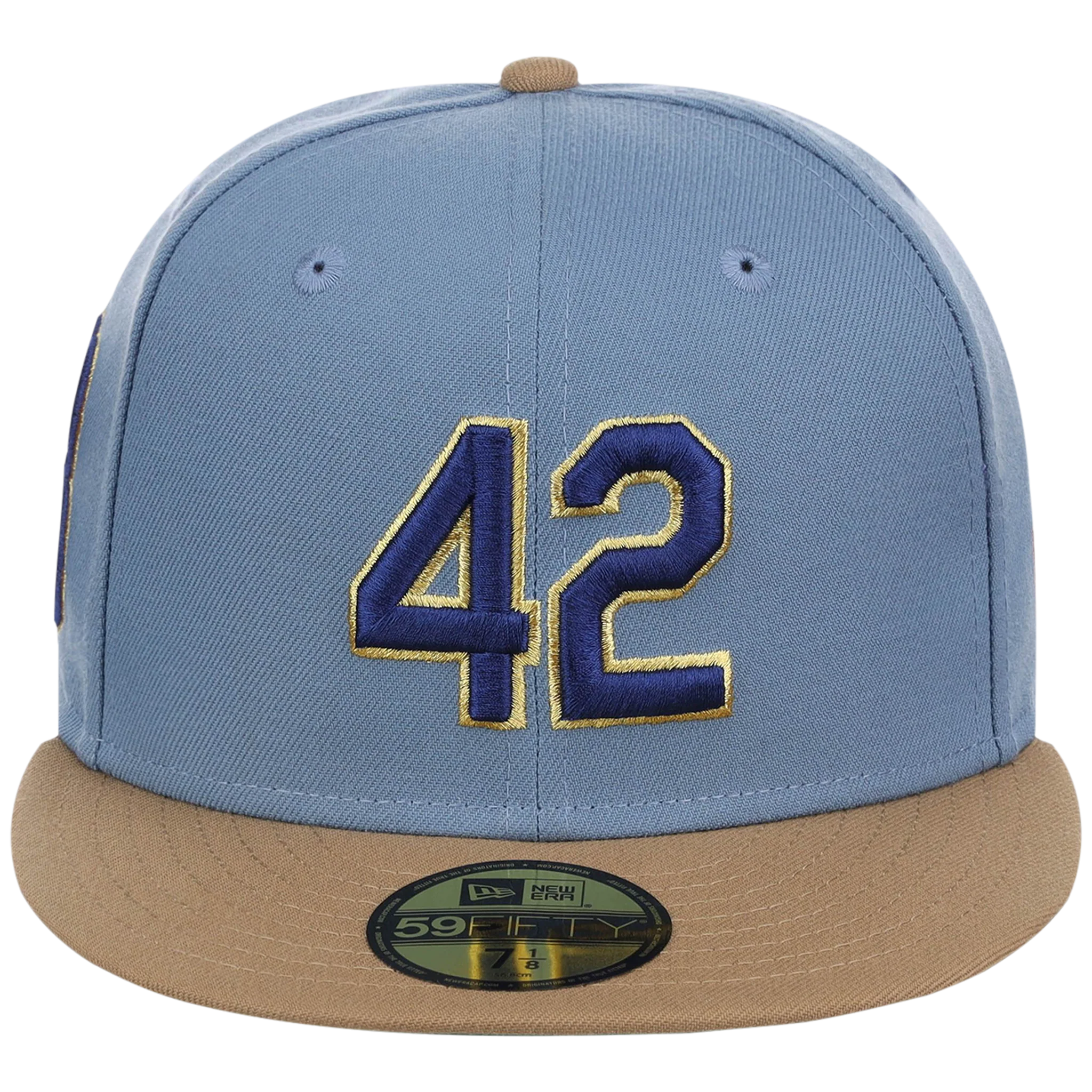 Brooklyn Dodgers 42 Legacy Pack New Era 59FIFTY - Light Blue/Khaki - Image 5