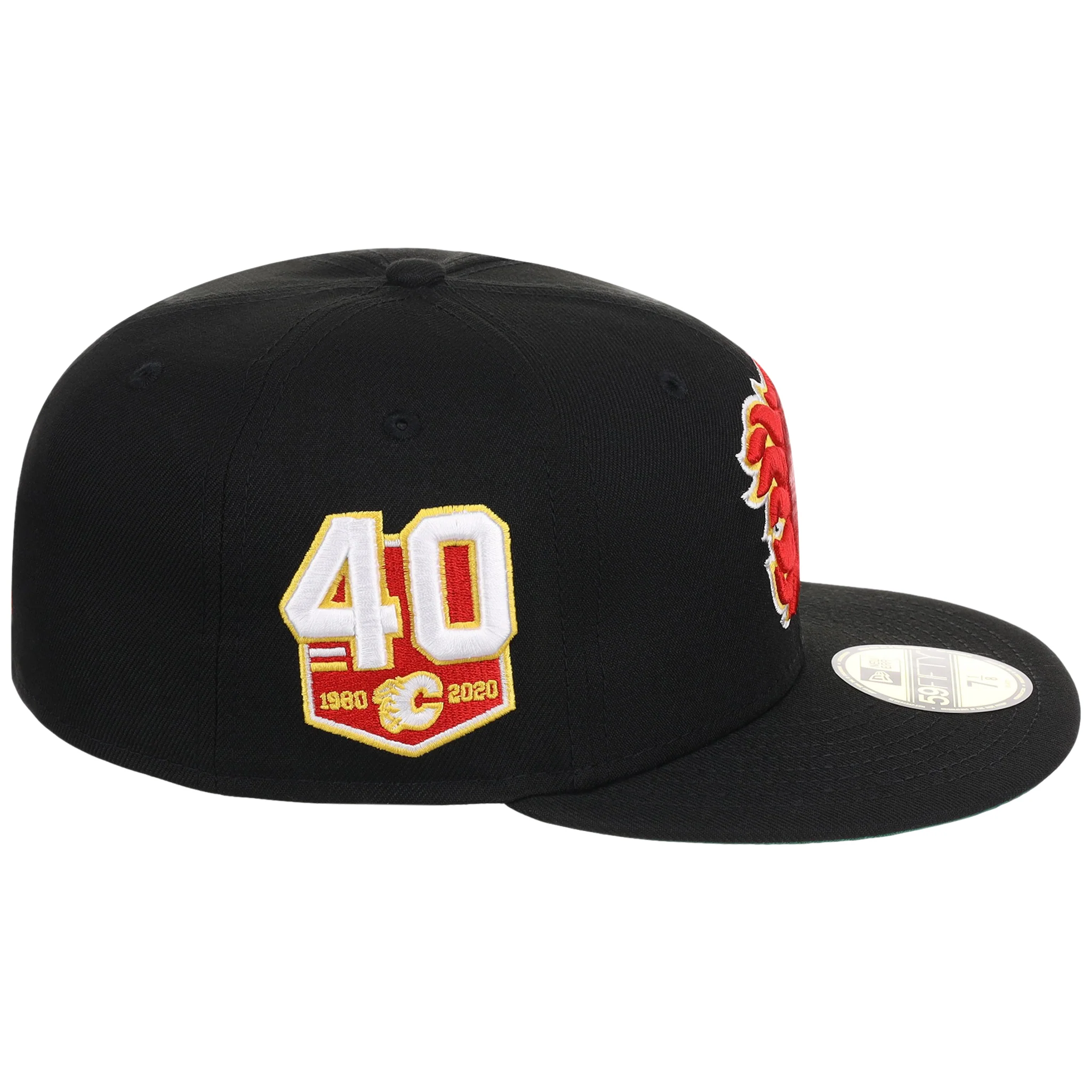 Calgary Flames NHL Black Dome New Era 59FIFTY - Image 3