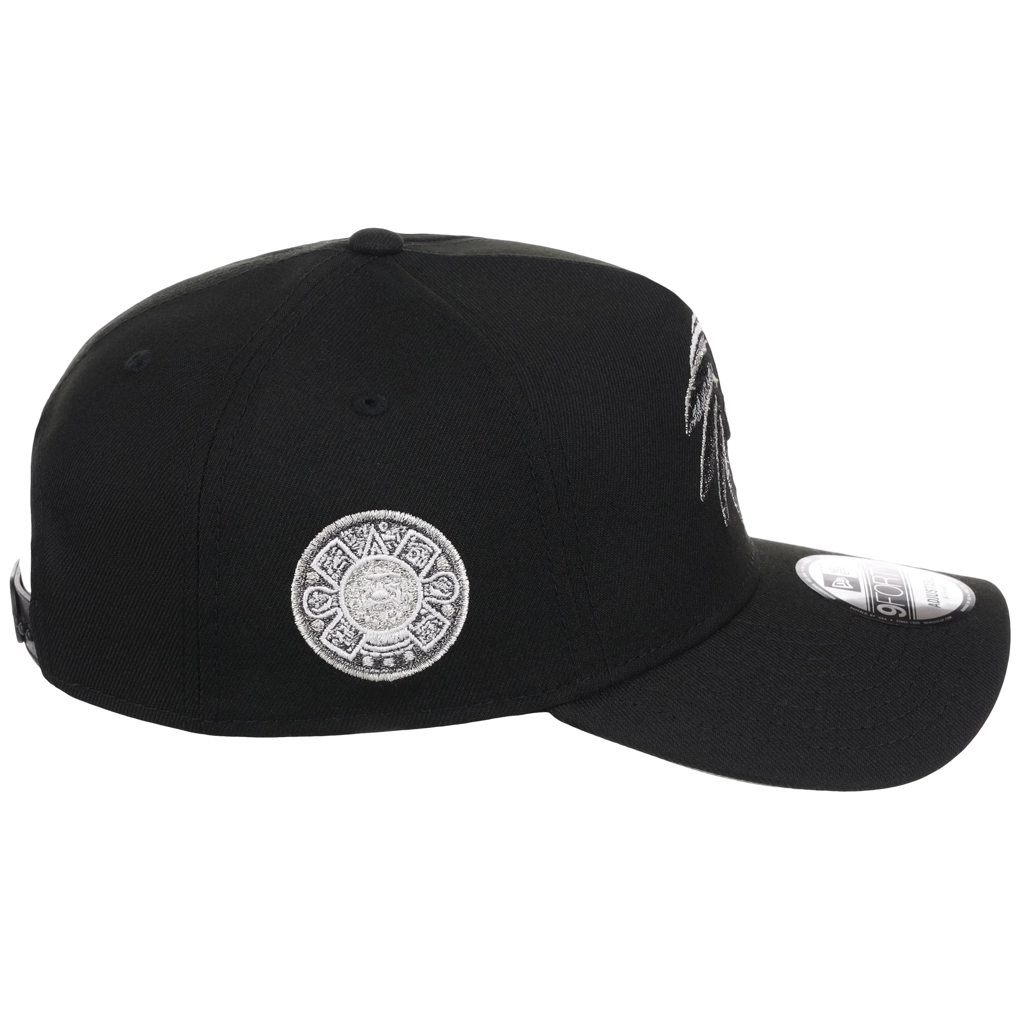 Crown the City: Mexico City - Aztec Head New Era 9FORTY (Black/Black) - Image 3