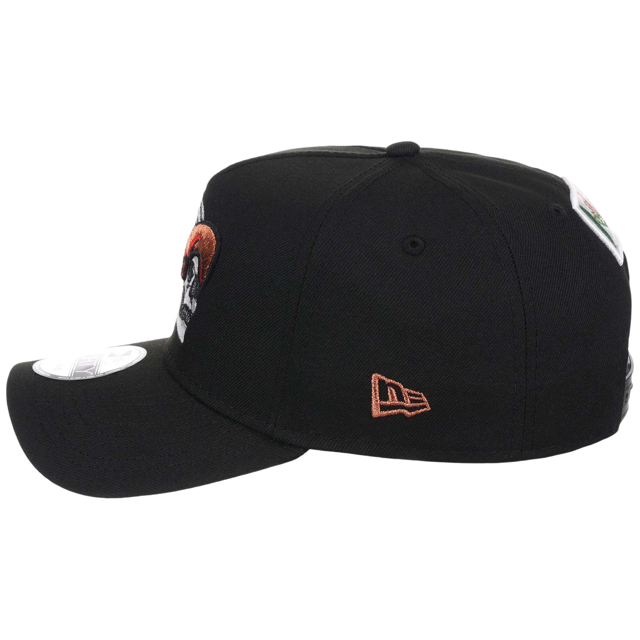 Crown the City: Mexico City - Aztec Head New Era 9FORTY (Black/Black) - Image 6