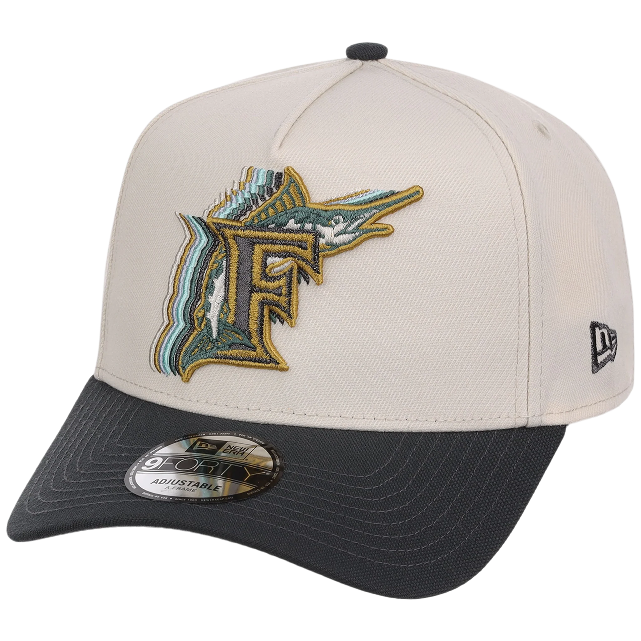 Florida Marlins MLB Cream Clouds New Era 9FORTY - Image 4