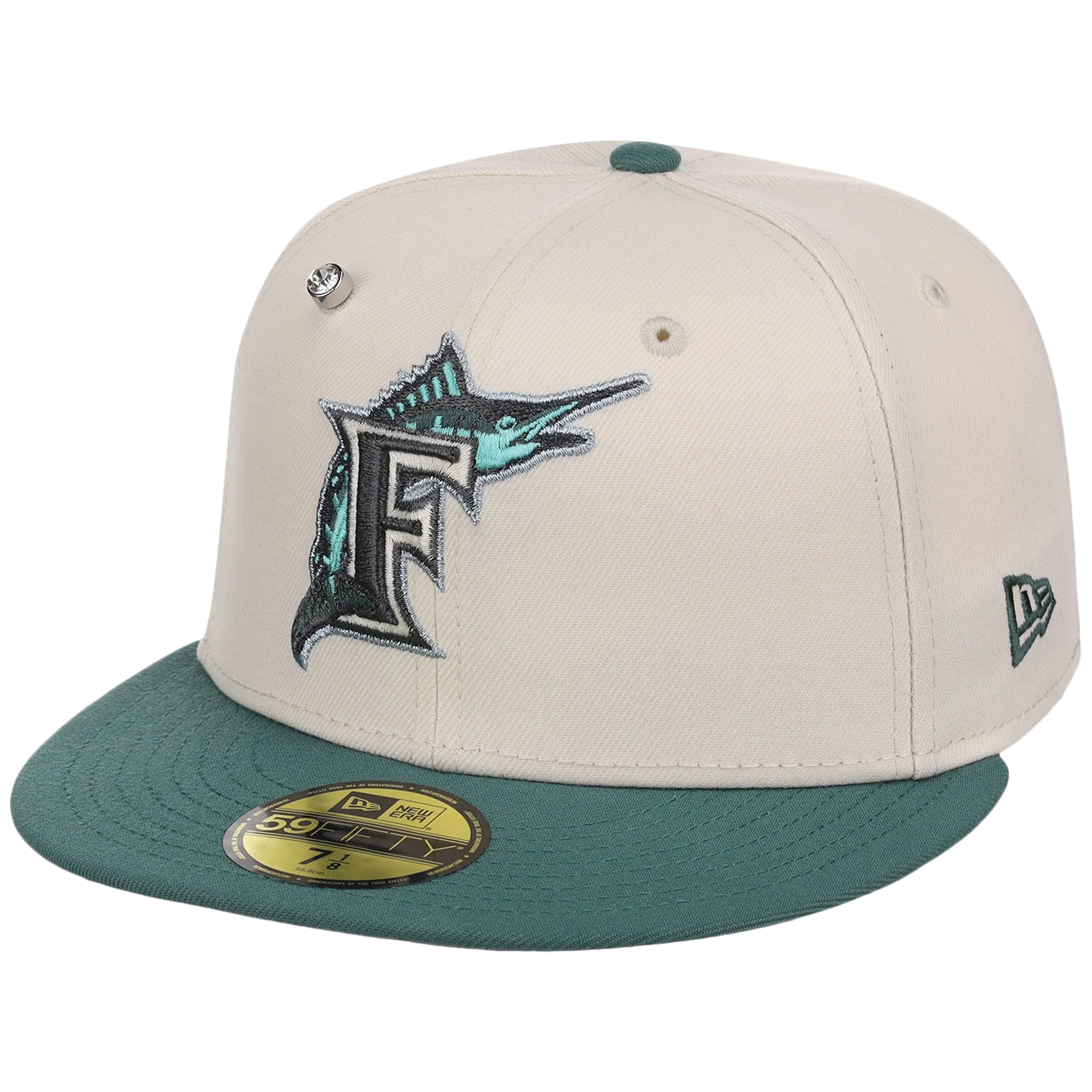 Florida Marlins MLB Cream Lichen New Era 59FIFTY - Image 4