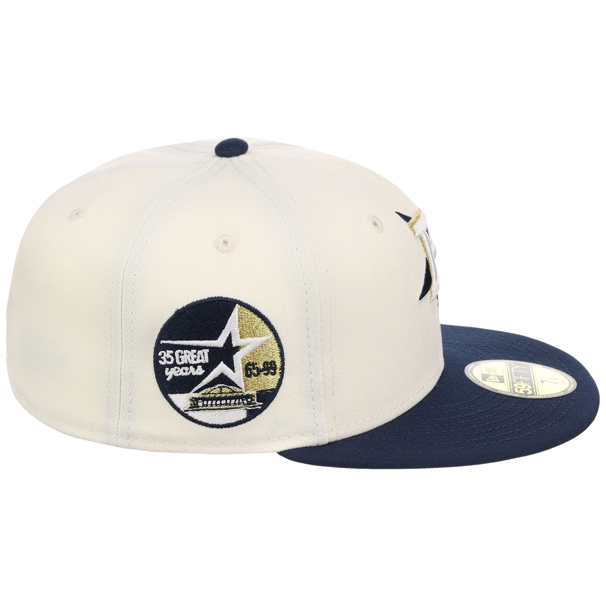 Houston Astros Flipmode New Era 59FIFTY - Chrome/Navy - Image 3