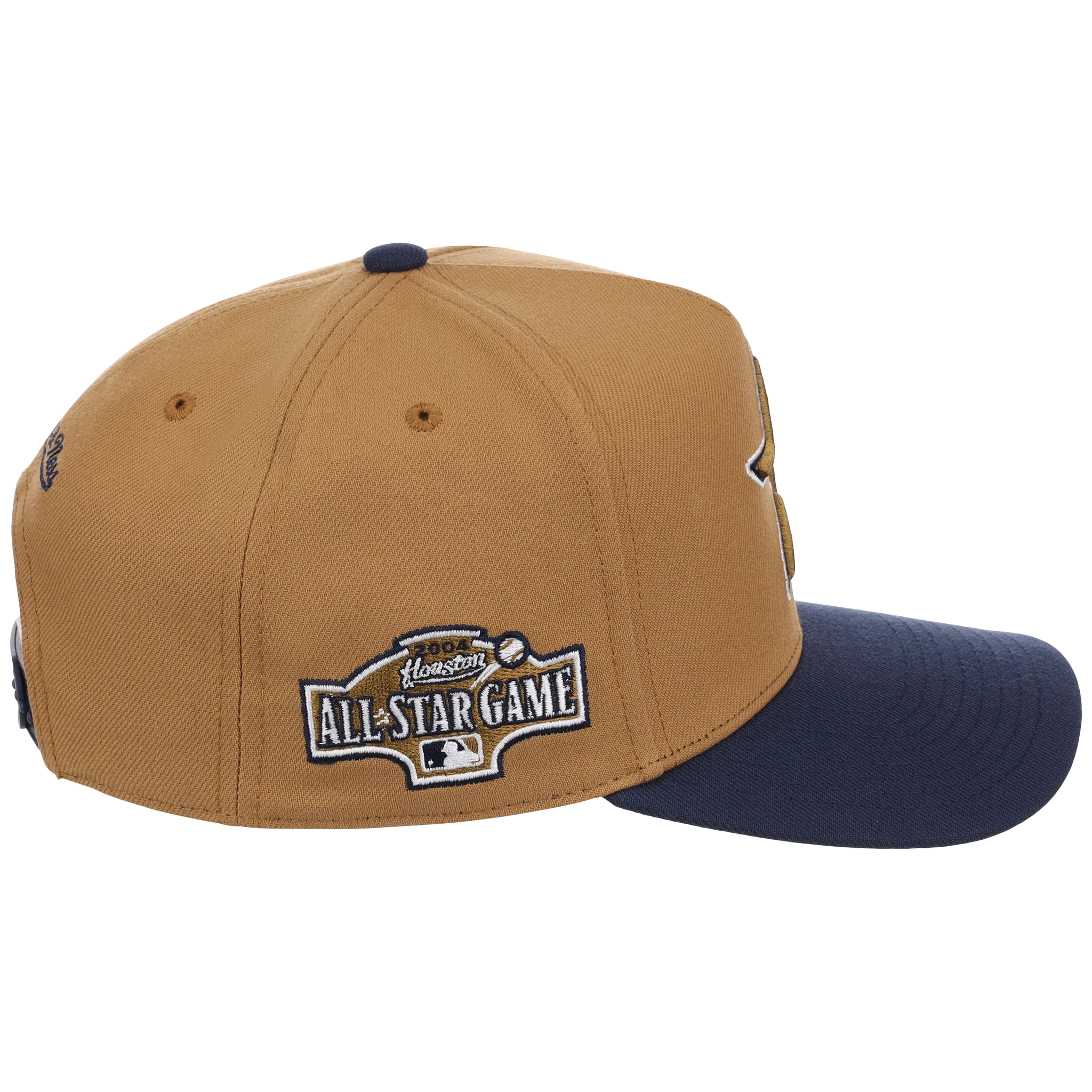 Houston Astros Mitchell & Ness MLB 'Era Flip' Heritage Series Pro Pinch - Tan/Navy - Image 3