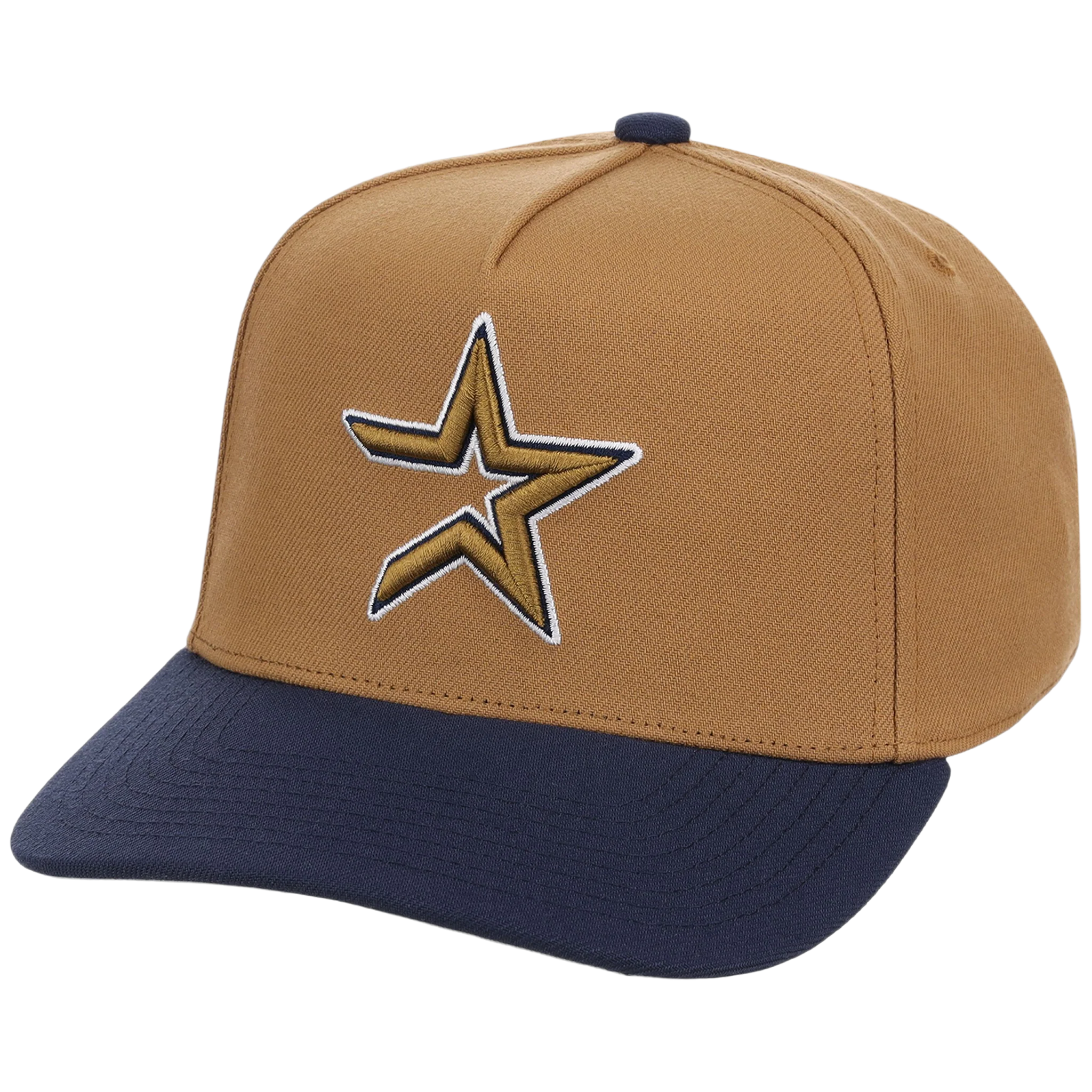 Houston Astros Mitchell & Ness MLB 'Era Flip' Heritage Series Pro Pinch - Tan/Navy - Image 4