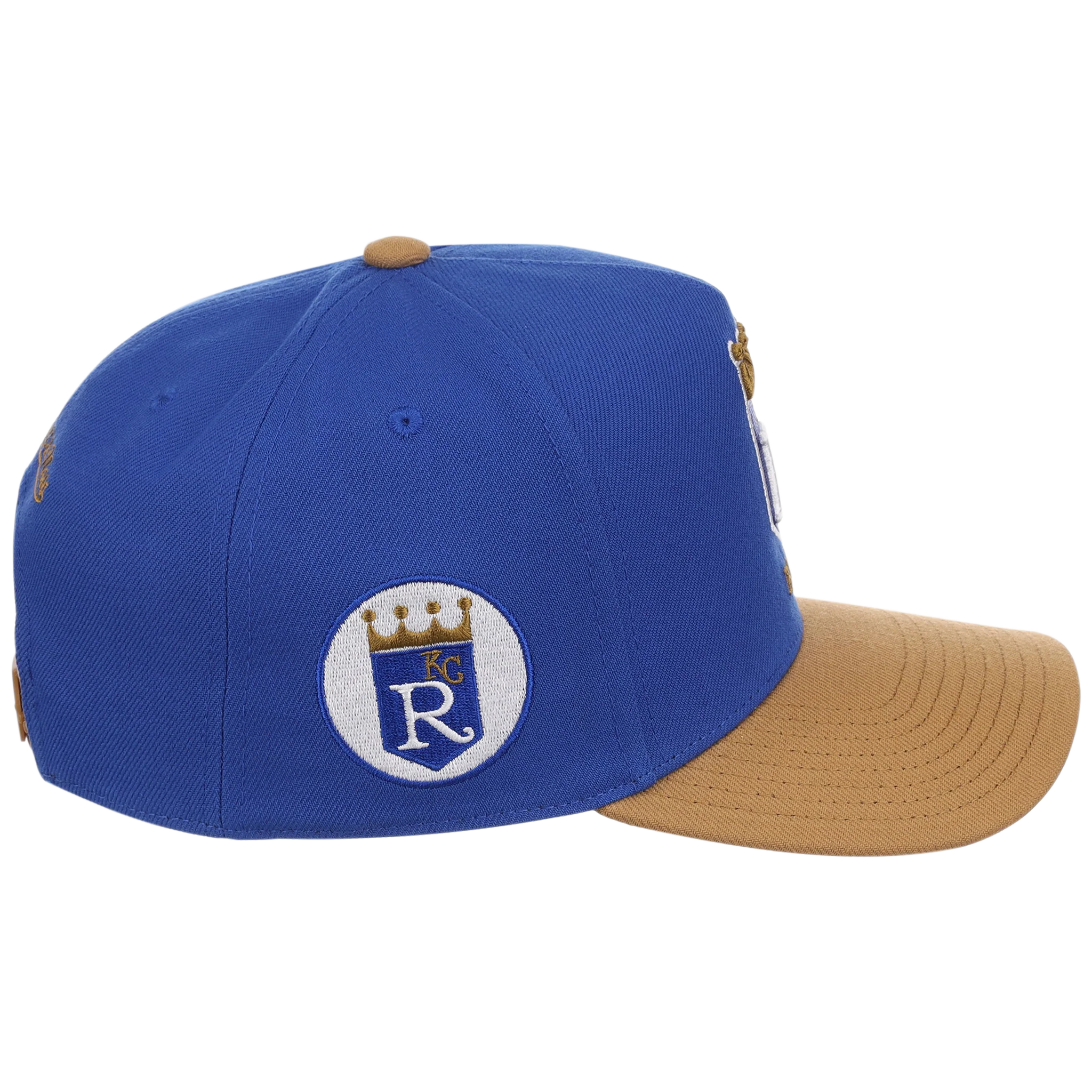 Kansas City Royals Mitchell & Ness MLB 'Era Flip' Heritage Series Pro Pinch - Royal/Tan - Image 3