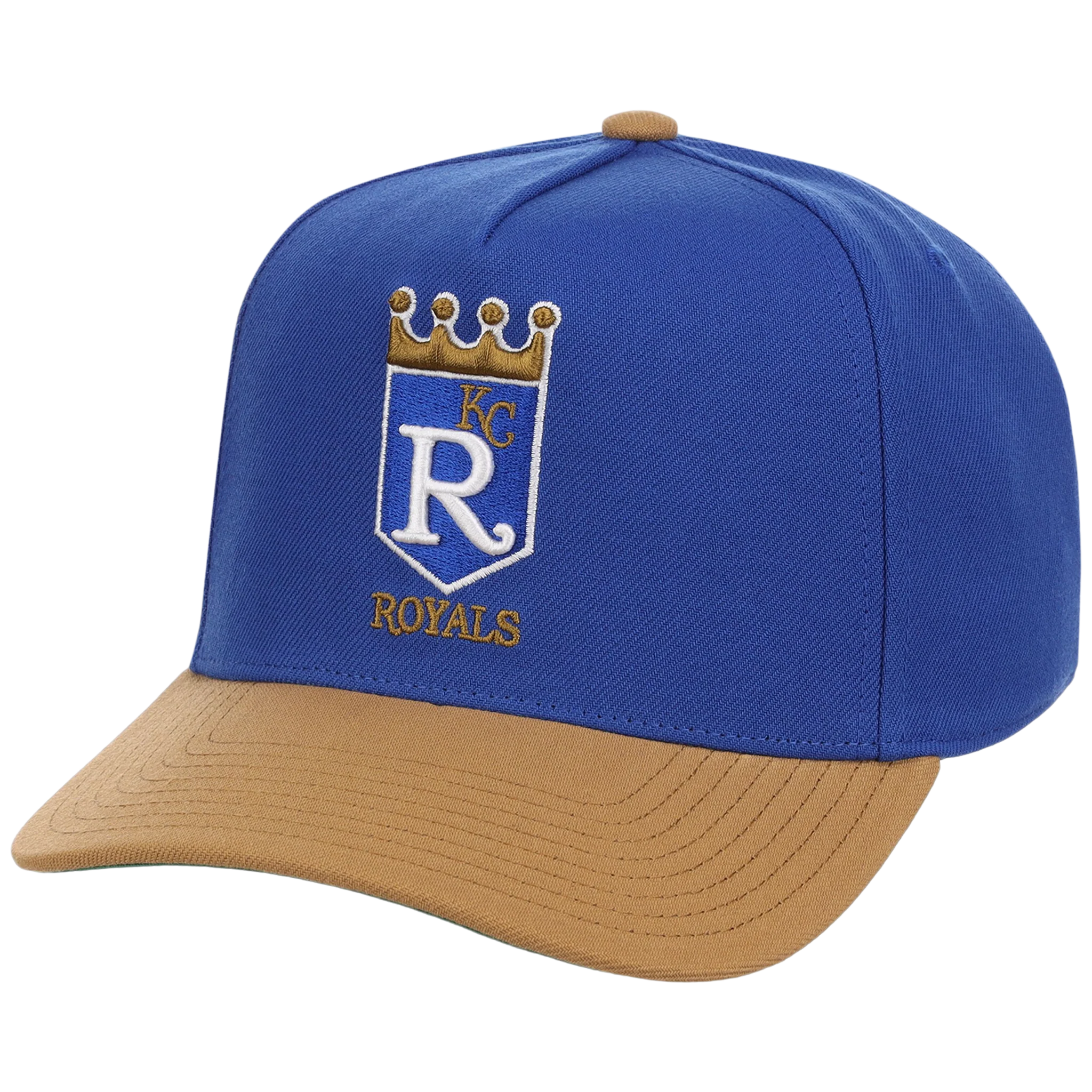 Kansas City Royals Mitchell & Ness MLB 'Era Flip' Heritage Series Pro Pinch - Royal/Tan - Image 4