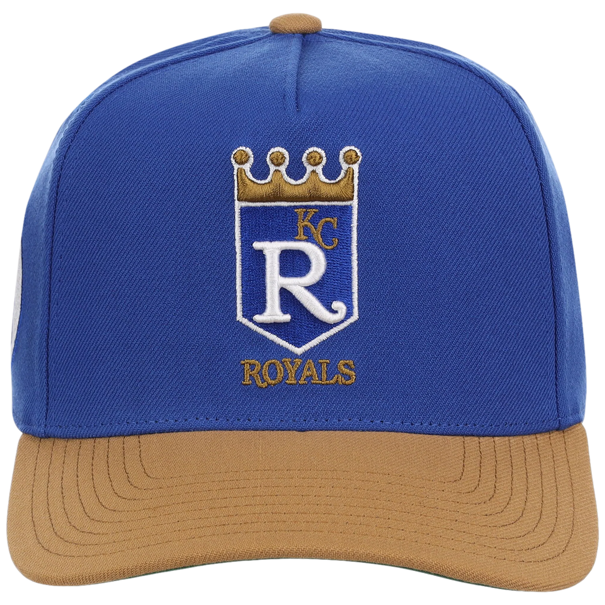 Kansas City Royals Mitchell & Ness MLB 'Era Flip' Heritage Series Pro Pinch - Royal/Tan - Image 5