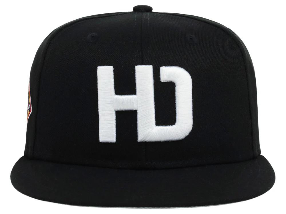 Lids Hat Drop Branded HD Fitted Cap - Black/Black/Grey - Image 5