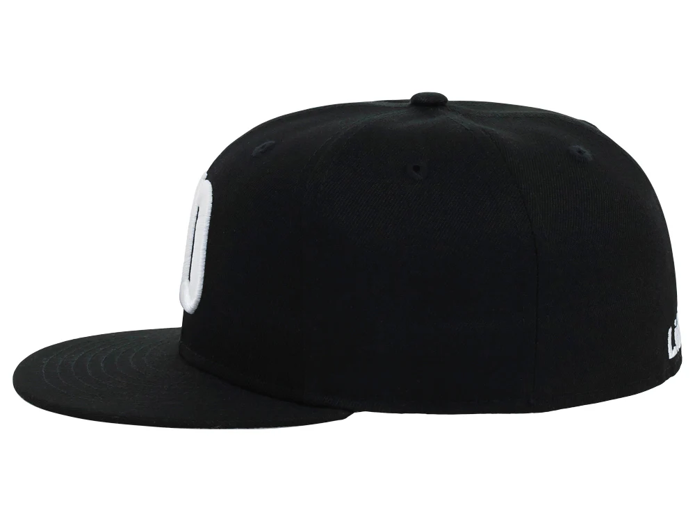 Lids Hat Drop Branded HD Fitted Cap - Black/Black/Grey - Image 6