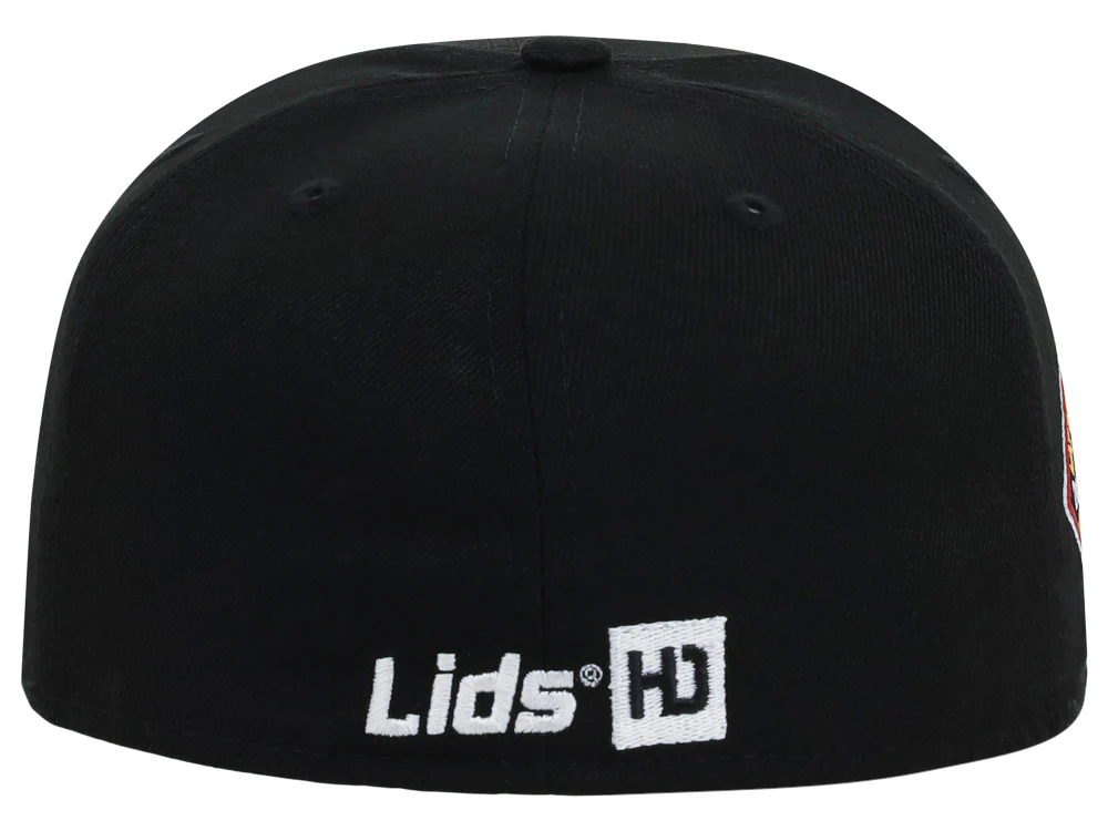 Lids Hat Drop Branded HD Fitted Cap - Black/Black/Grey - Image 7