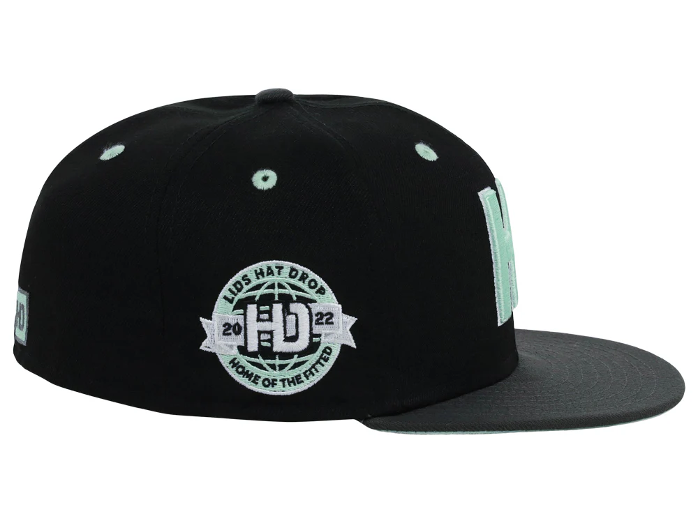 Lids Hat Drop Branded HD Fitted Cap - Black/Graphite/Light Green - Image 3