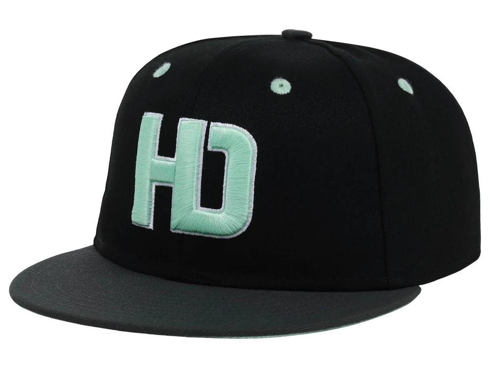 Lids Hat Drop Branded HD Fitted Cap - Black/Graphite/Light Green - Image 4