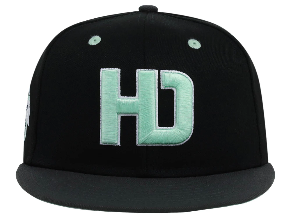 Lids Hat Drop Branded HD Fitted Cap - Black/Graphite/Light Green - Image 5