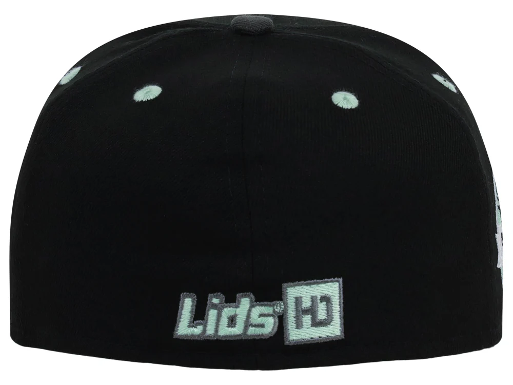 Lids Hat Drop Branded HD Fitted Cap - Black/Graphite/Light Green - Image 7