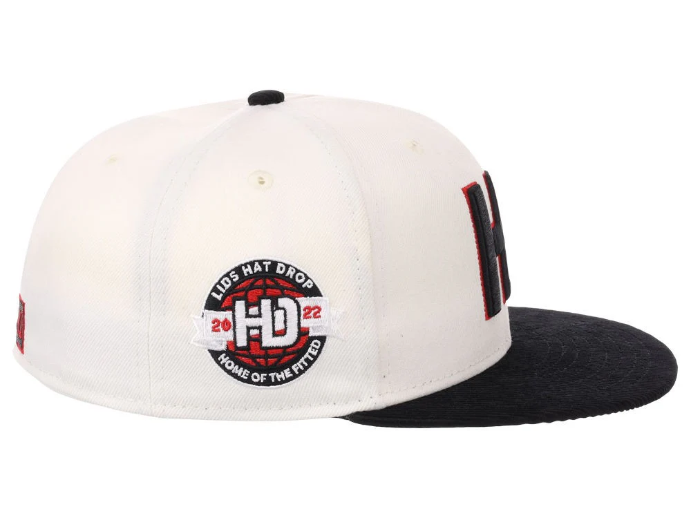 Lids Hat Drop Branded HD Fitted Cap - Ivory/Black/Grey - Image 2