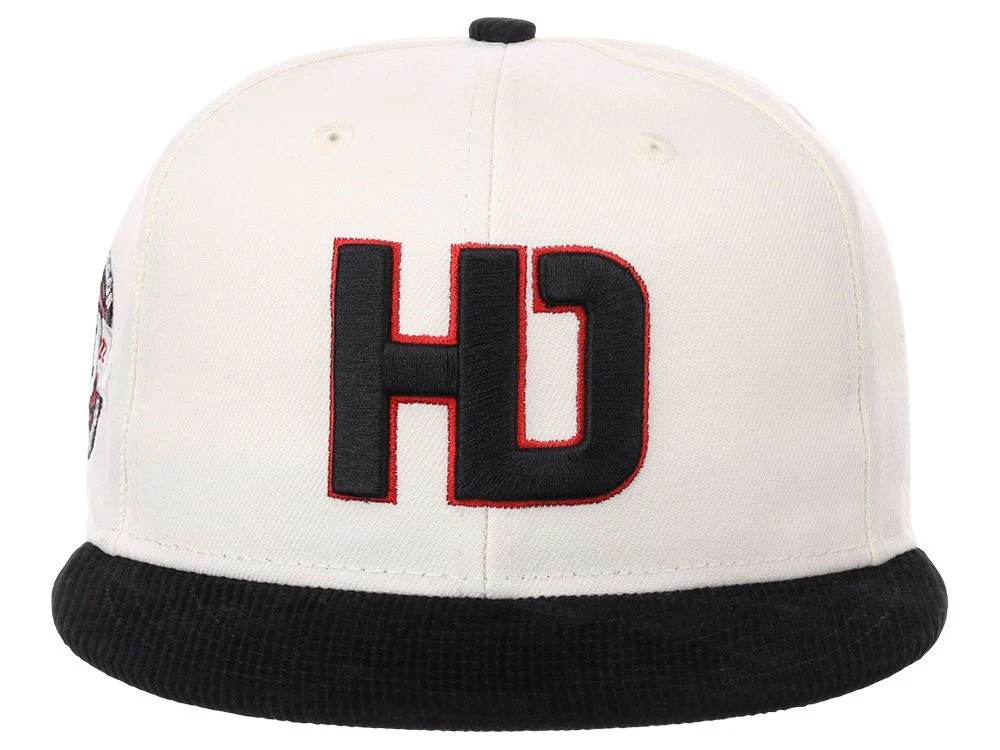 Lids Hat Drop Branded HD Fitted Cap - Ivory/Black/Grey - Image 4