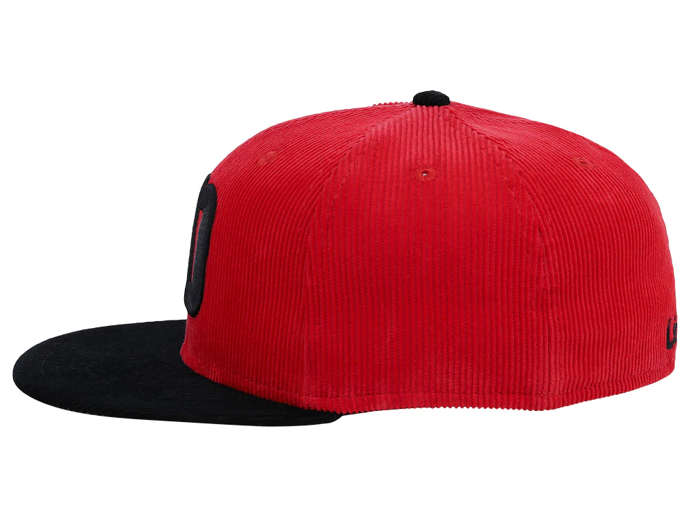Lids Hat Drop Branded HD Fitted Cap - Red/Black/Grey - Image 6
