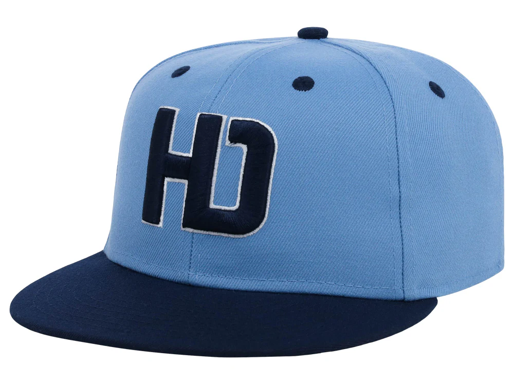 Lids Hat Drop Branded HD Fitted Cap - Sky Blue/Navy/Sky Blue - Image 4