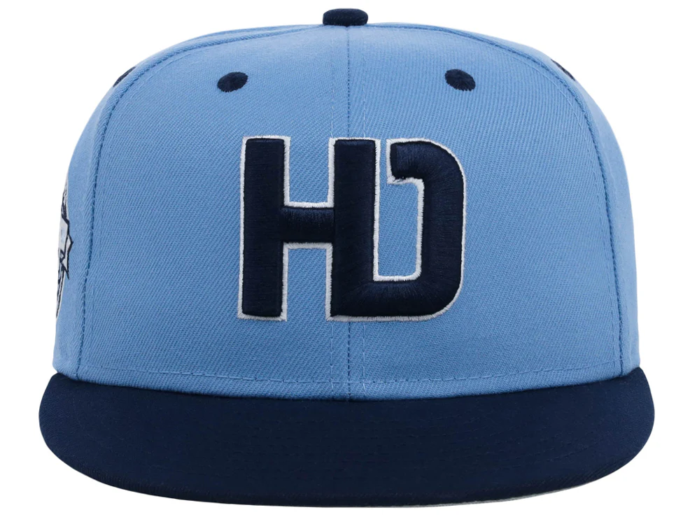 Lids Hat Drop Branded HD Fitted Cap - Sky Blue/Navy/Sky Blue - Image 5