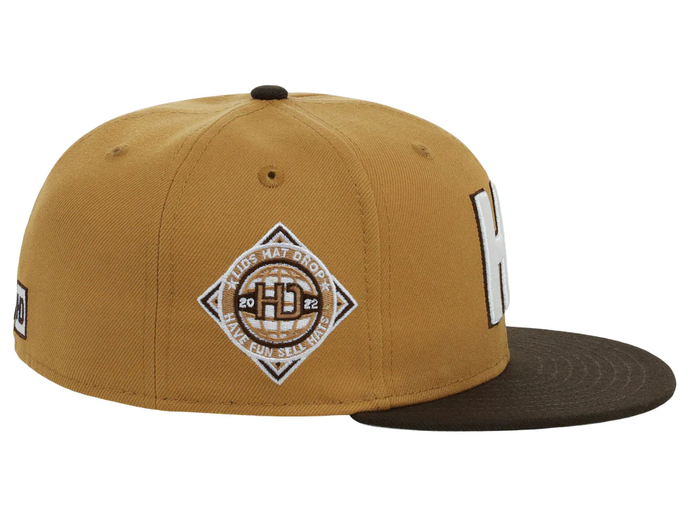 Lids Hat Drop Branded HD Fitted Cap - Tan/Brown/Grey - Image 3