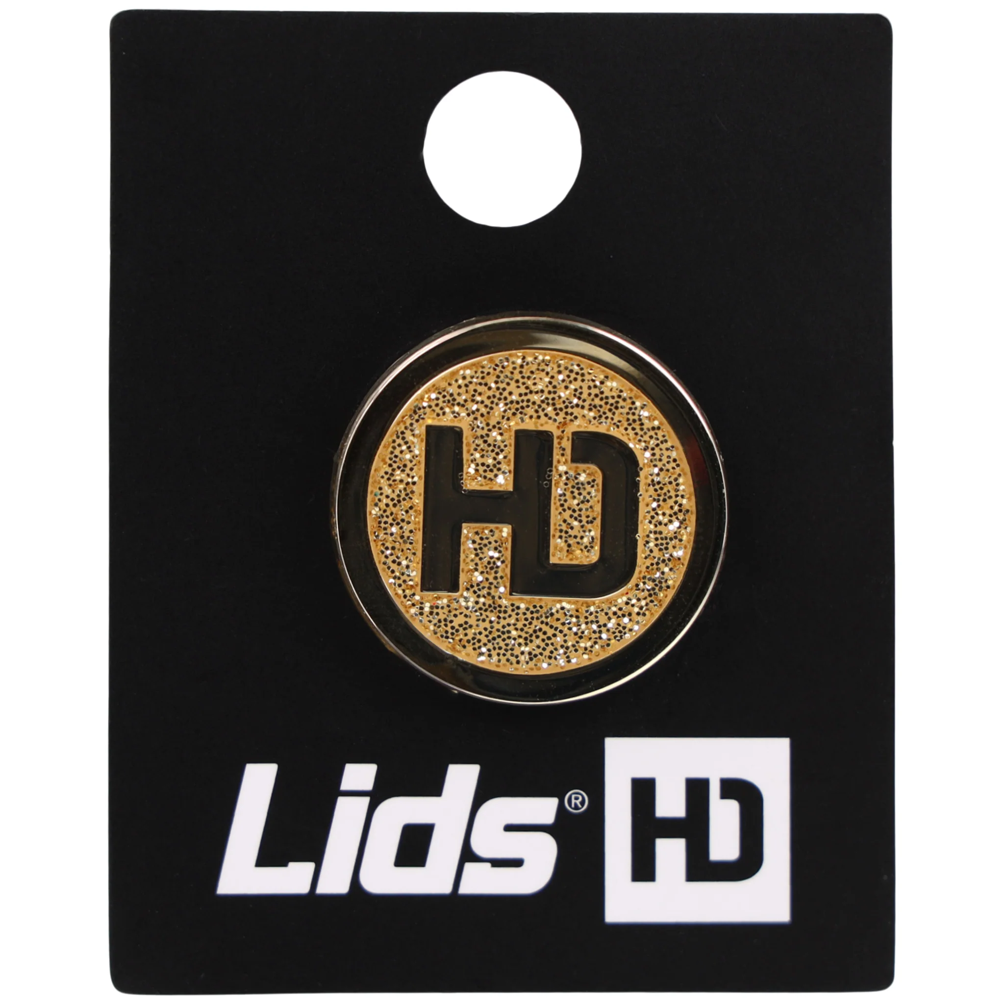 Lids Hat Drop Logo Pin Black/Gold Glitter - Image 4