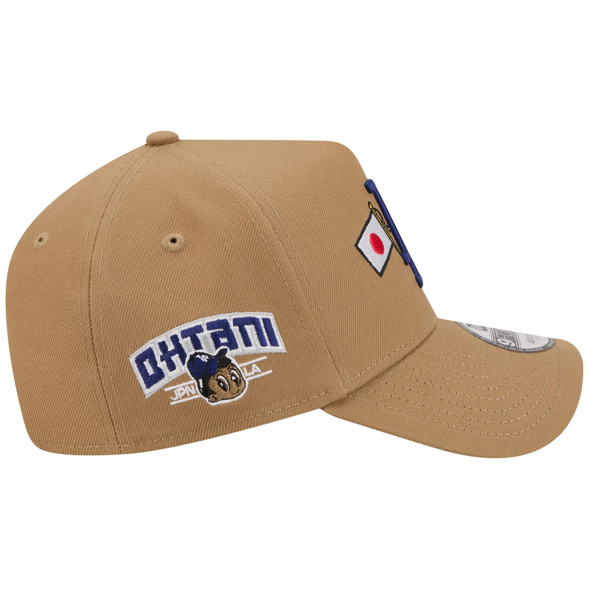 Los Angeles Dodgers Los Angeles Crown the City - JAPAN USA Flags - Khaki/Khaki New Era 9FORTY - Image 3
