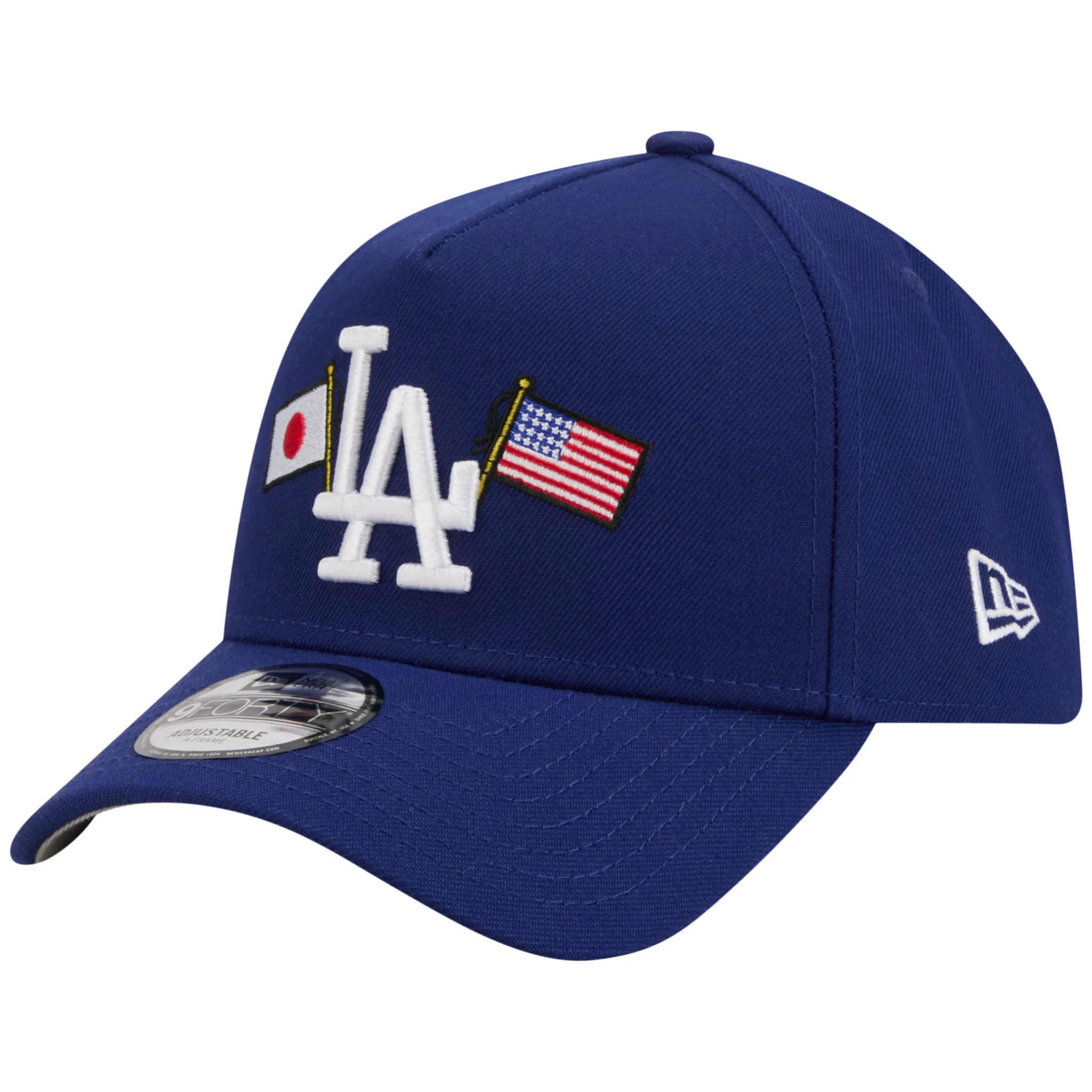 Los Angeles Dodgers Los Angeles Crown the City - JAPAN USA Flags - Royal/Royal New Era 9FORTY - Image 4