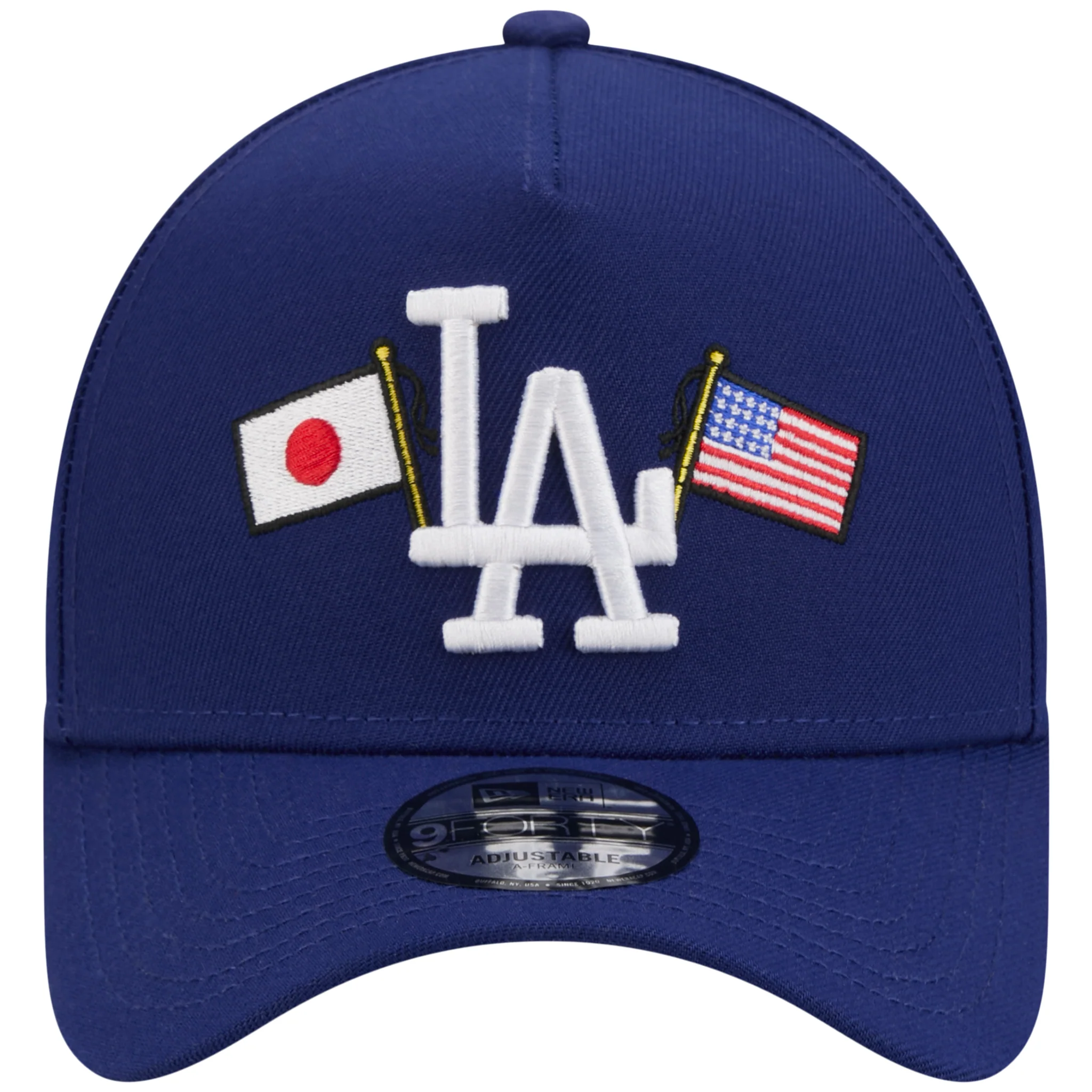 Los Angeles Dodgers Los Angeles Crown the City - JAPAN USA Flags - Royal/Royal New Era 9FORTY - Image 5