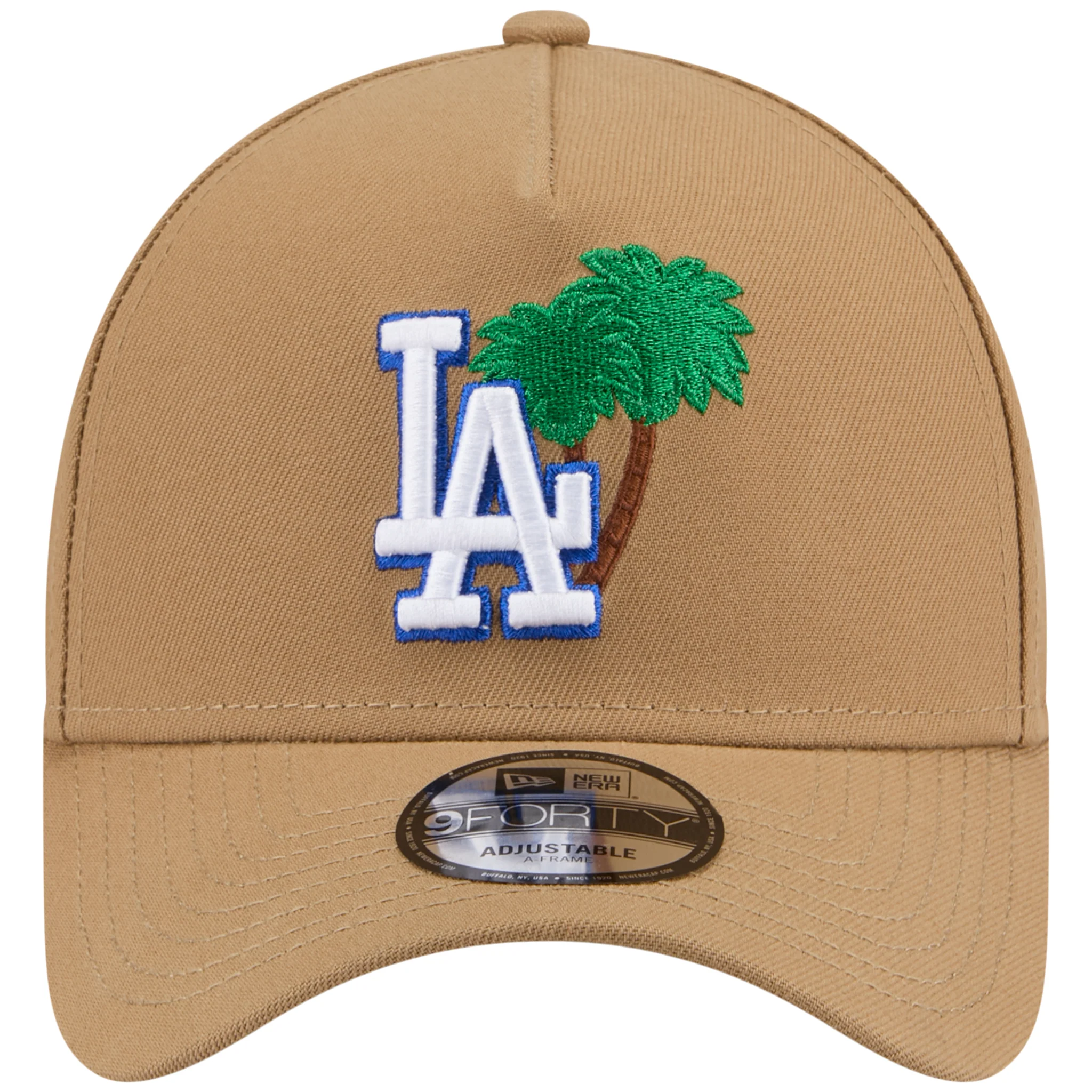 Los Angeles Dodgers Los Angeles Crown the City - Palm - Khaki/Khaki New Era 9FORTY - Image 5