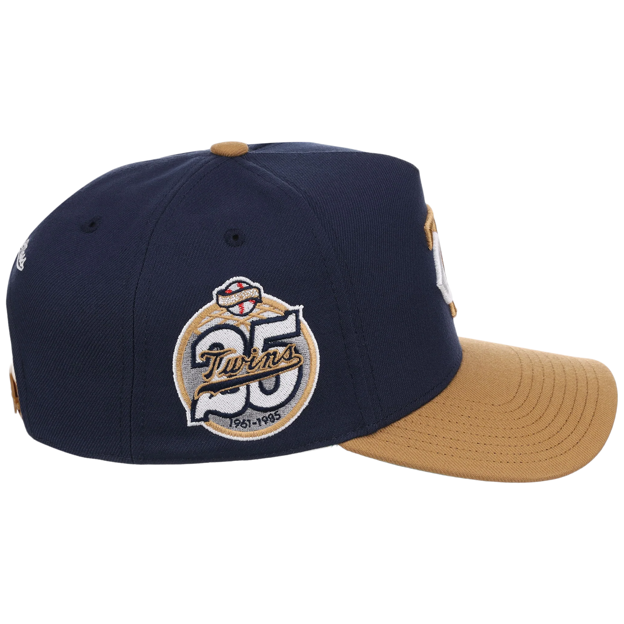 Minnesota Twins Mitchell & Ness MLB 'Era Flip' Heritage Series Pro Pinch - Navy/Tan - Image 3
