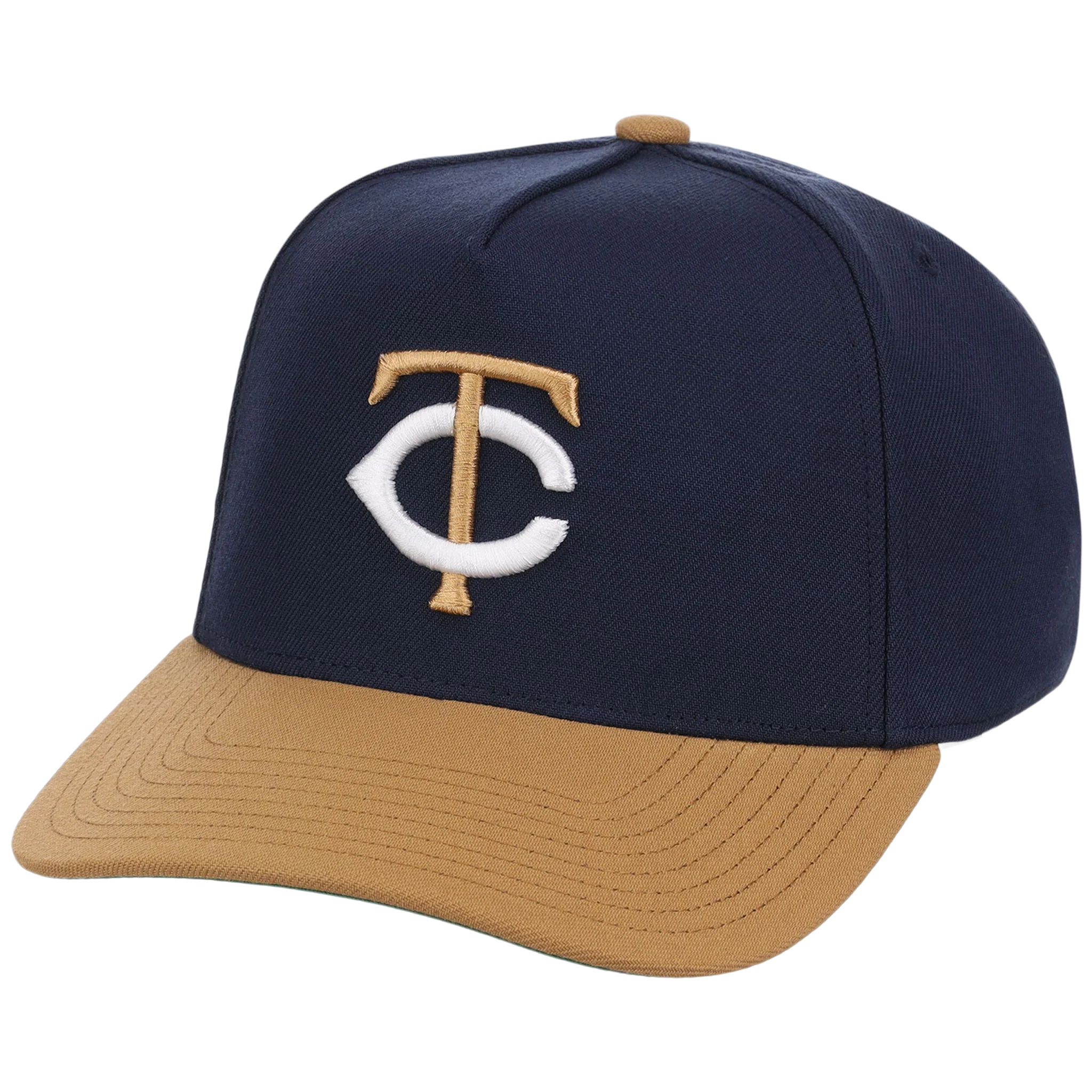 Minnesota Twins Mitchell & Ness MLB 'Era Flip' Heritage Series Pro Pinch - Navy/Tan - Image 4