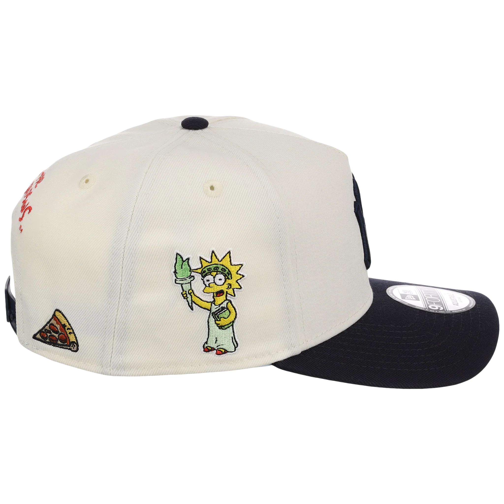 New York Yankees MLB Simpsons Localized New Era 9FORTY - Liberty - Cream/Navy - Image 3