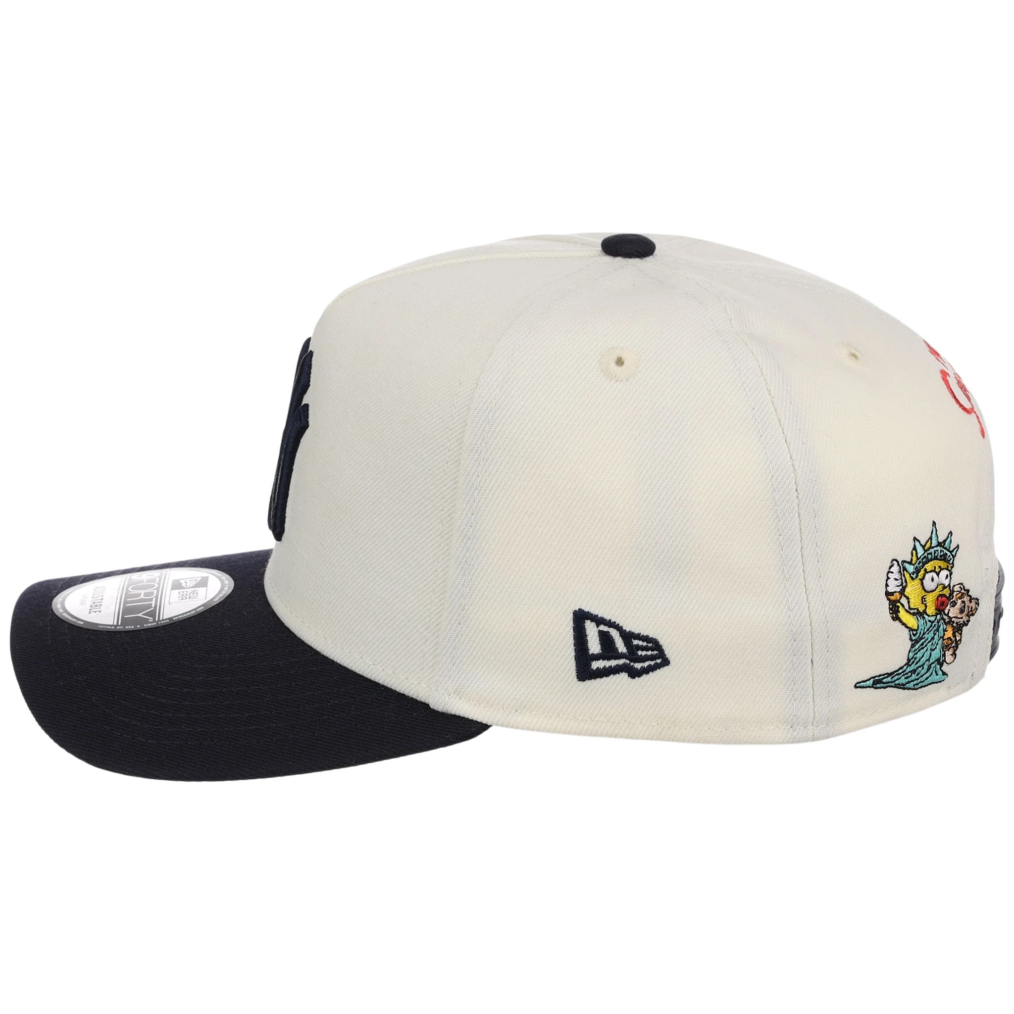 New York Yankees MLB Simpsons Localized New Era 9FORTY - Liberty - Cream/Navy - Image 6