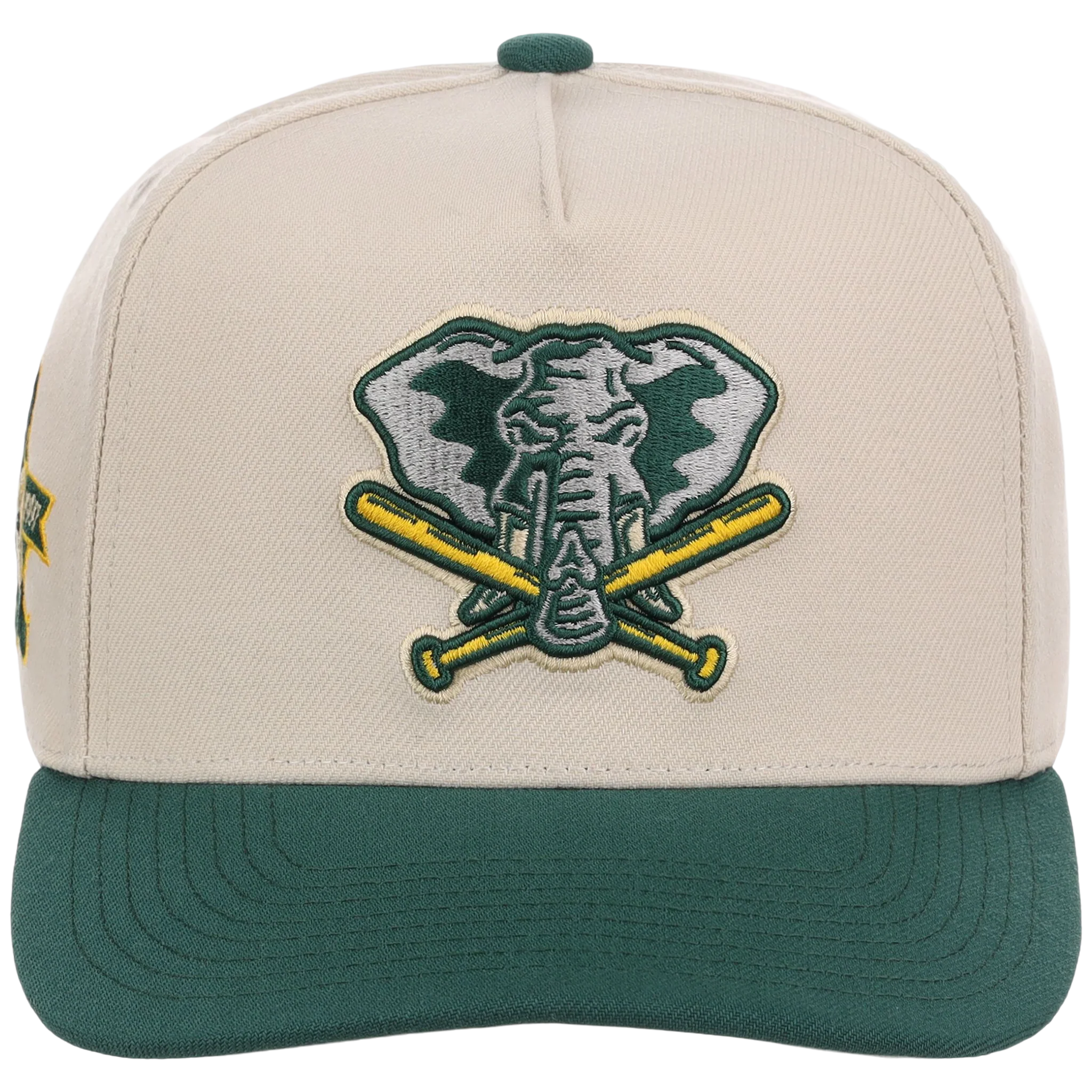 Oakland Athletics Mitchell & Ness MLB 'Era Flip' Heritage Series Pro Pinch - Cream/Darkk Green - Image 5
