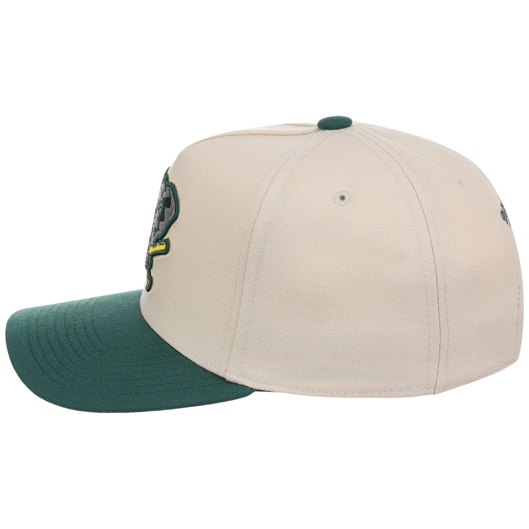 Oakland Athletics Mitchell & Ness MLB 'Era Flip' Heritage Series Pro Pinch - Cream/Darkk Green - Image 6