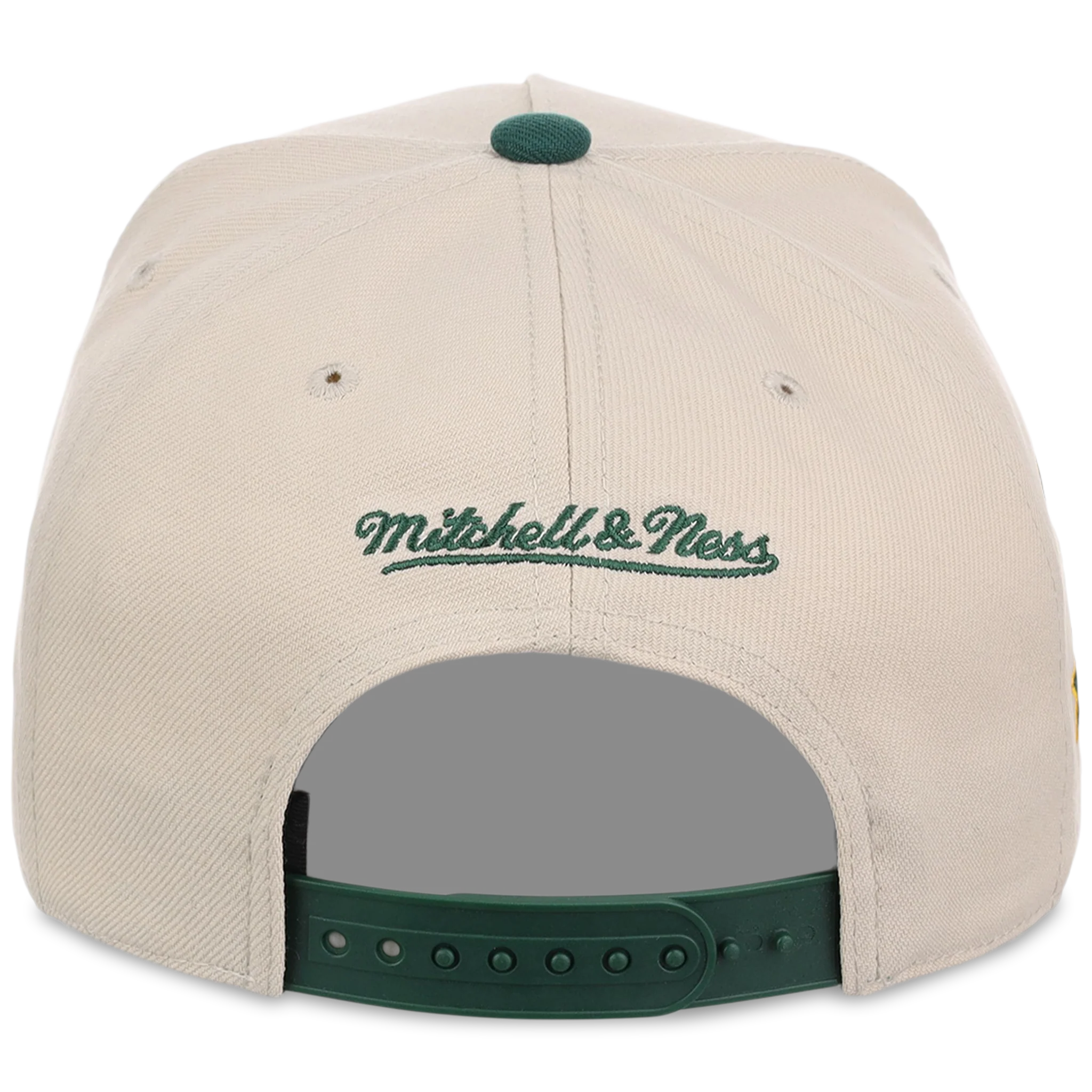 Oakland Athletics Mitchell & Ness MLB 'Era Flip' Heritage Series Pro Pinch - Cream/Darkk Green - Image 7