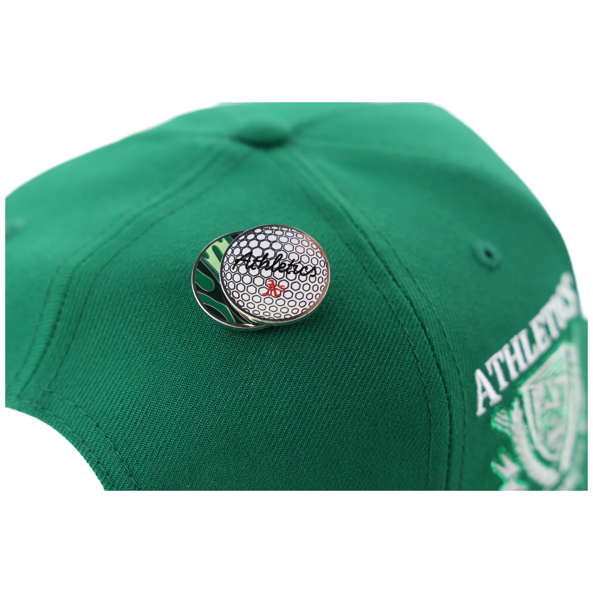 Oakland Athletics MLB Augusta Bloom New Era 9FORTY w/ Golf Pin - Image 2