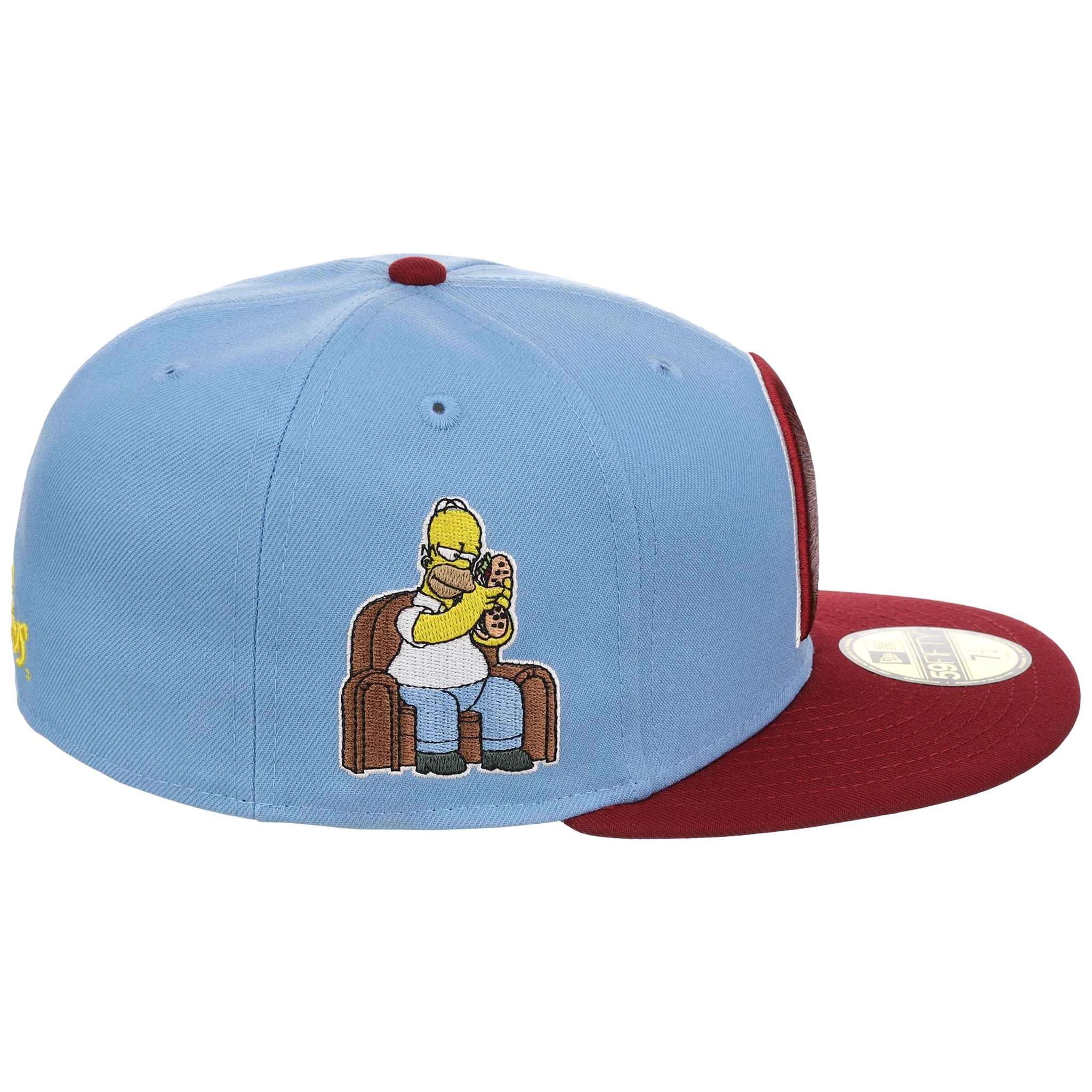 Philadelphia Phillies MLB Simpsons Localized New Era 59FIFTY - Hoagie - Sky/Maroon - Image 3