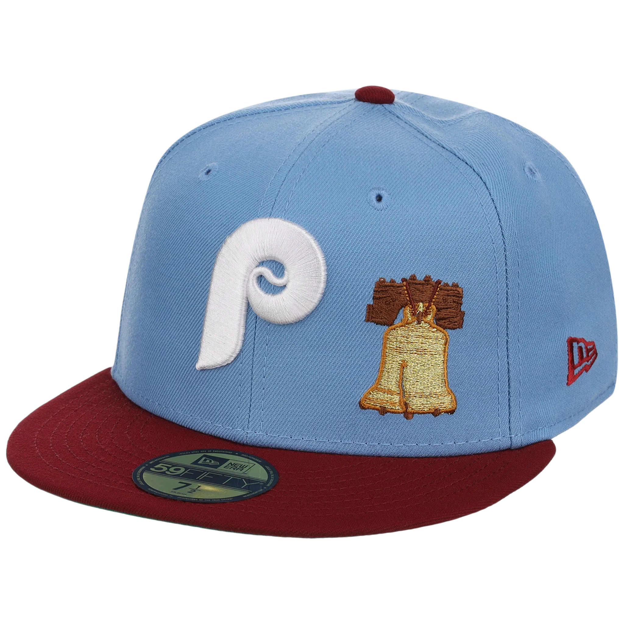 Philadelphia Phillies Philly Crown the City - Sky Bell New Era 59FIFTY (Sky/Maroon) - Image 4