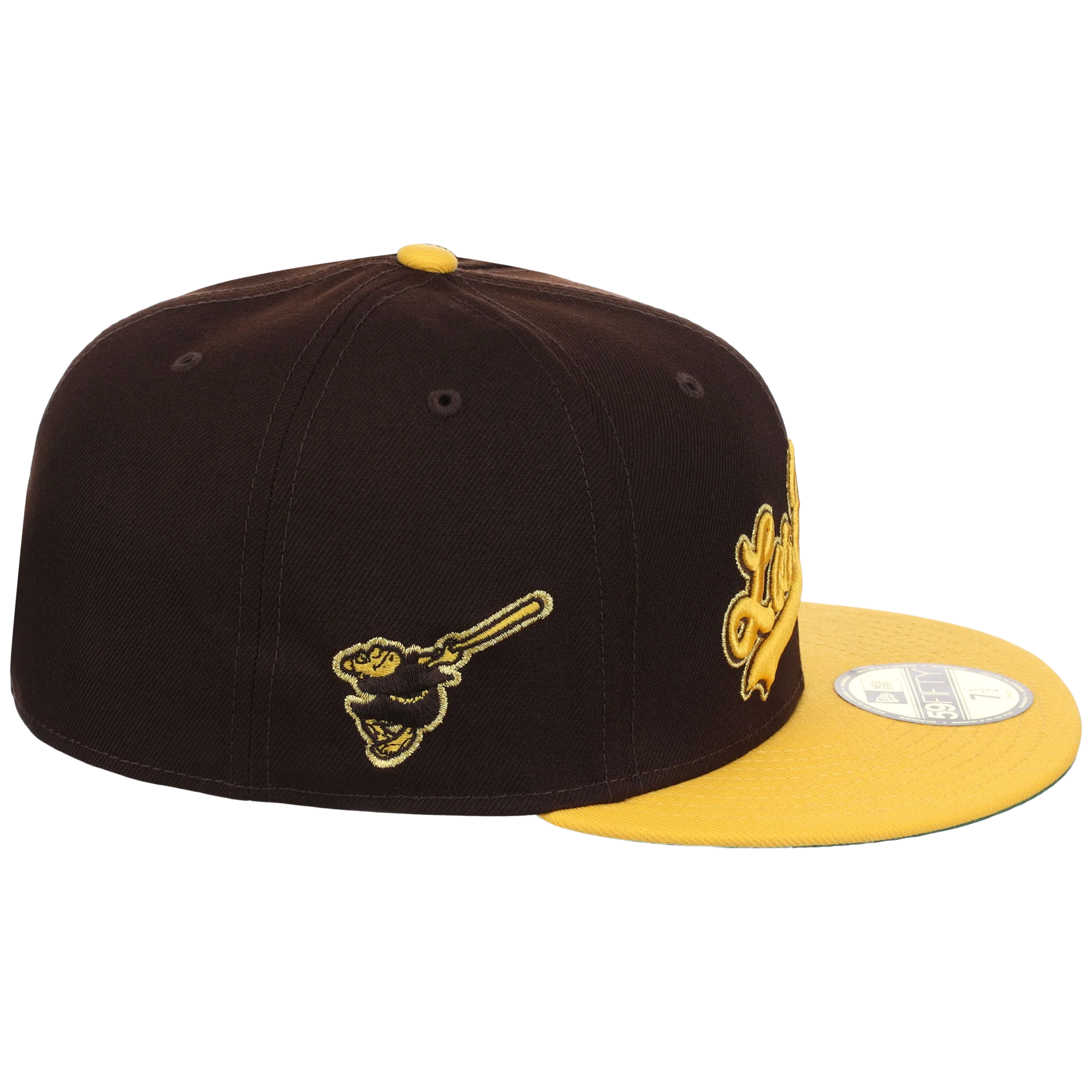 San Diego Padres Friday Flux New Era 59FIFTY (Dark Brown/Yellow) - Image 3