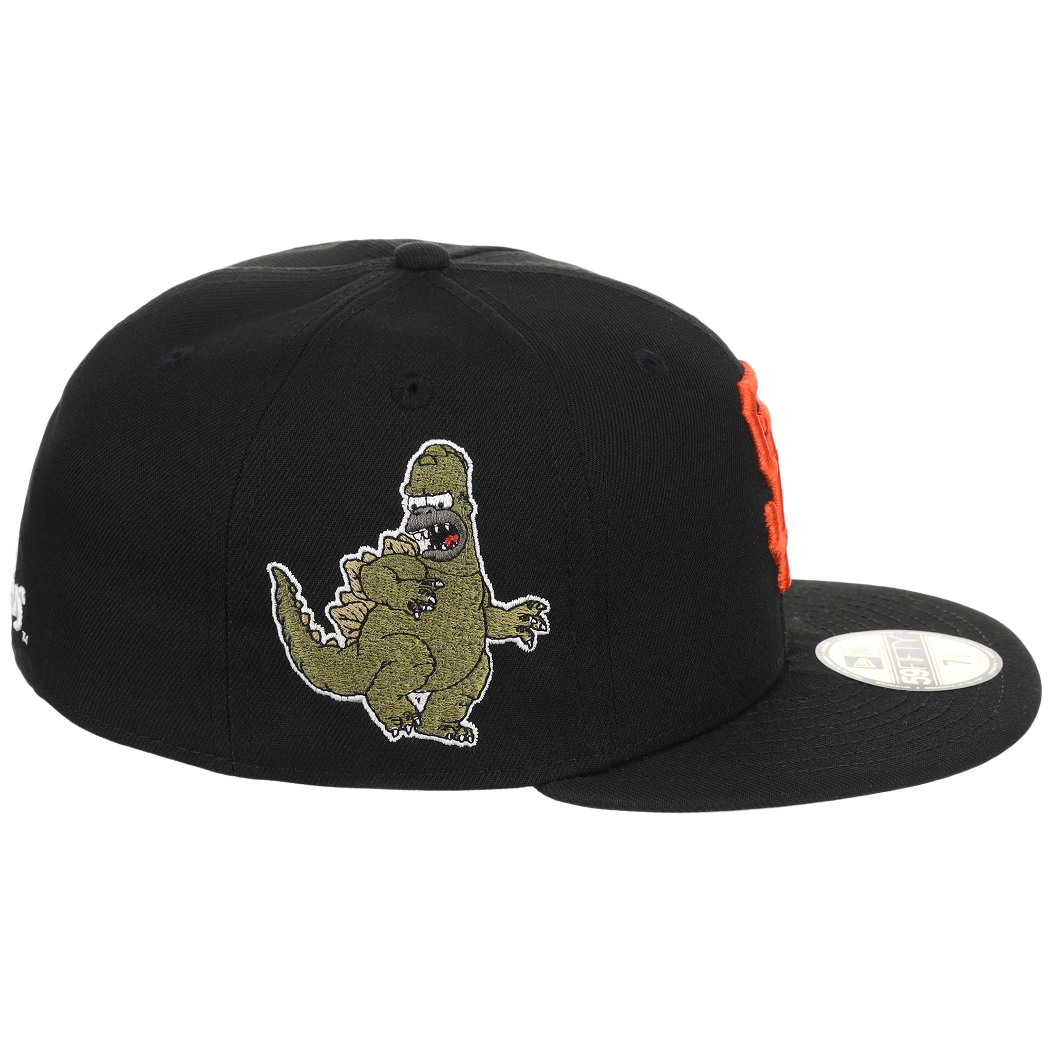San Francisco Giants MLB Simpsons Localized New Era 59FIFTY - Dino - Black/Black - Image 3