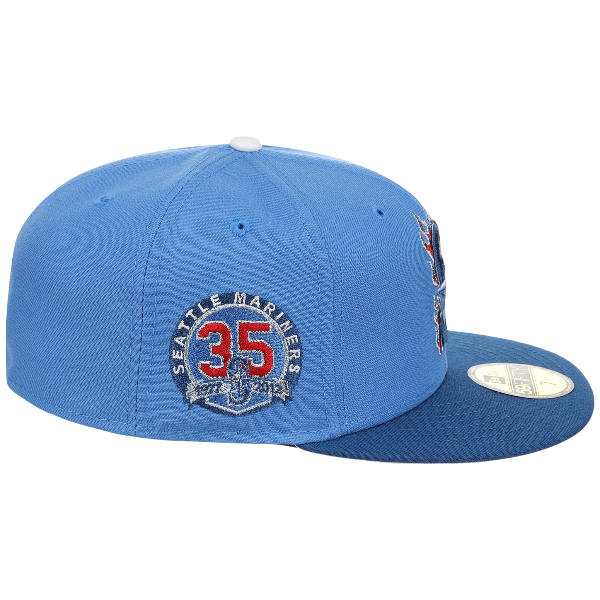Seattle Mariners The Core Four & More New Era 59FIFTY - Air Force Blue 'S' - Image 3
