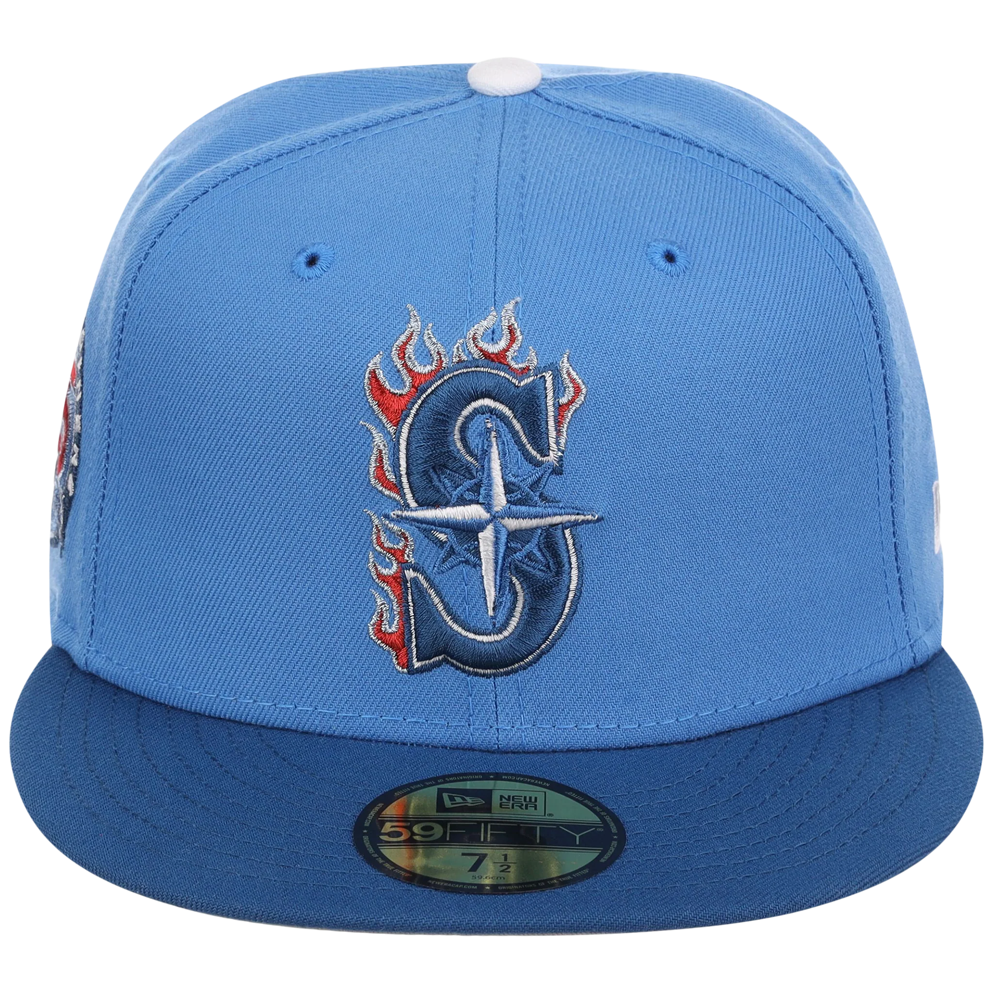 Seattle Mariners The Core Four & More New Era 59FIFTY - Air Force Blue 'S' - Image 5