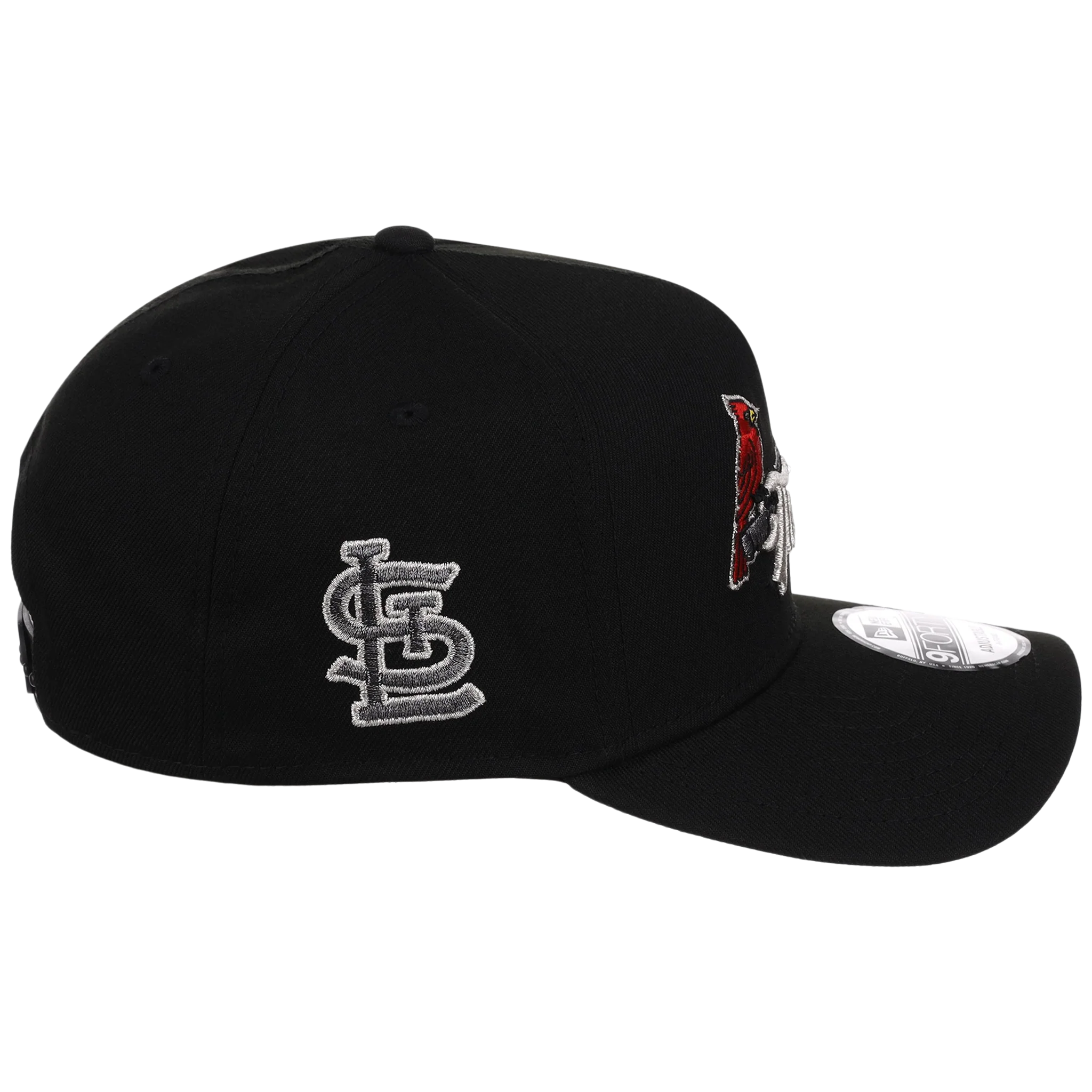 St. Louis Cardinals - St. Louis Crown the City 2.0 'The Lou' New Era 9FORTY (Black/Black) - Image 3